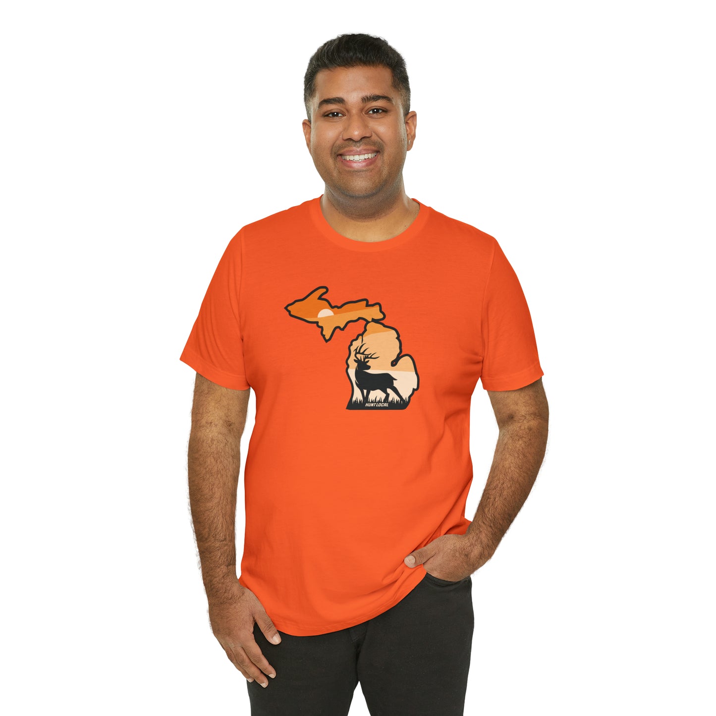 Michigan - Sunset Buck Front Tee
