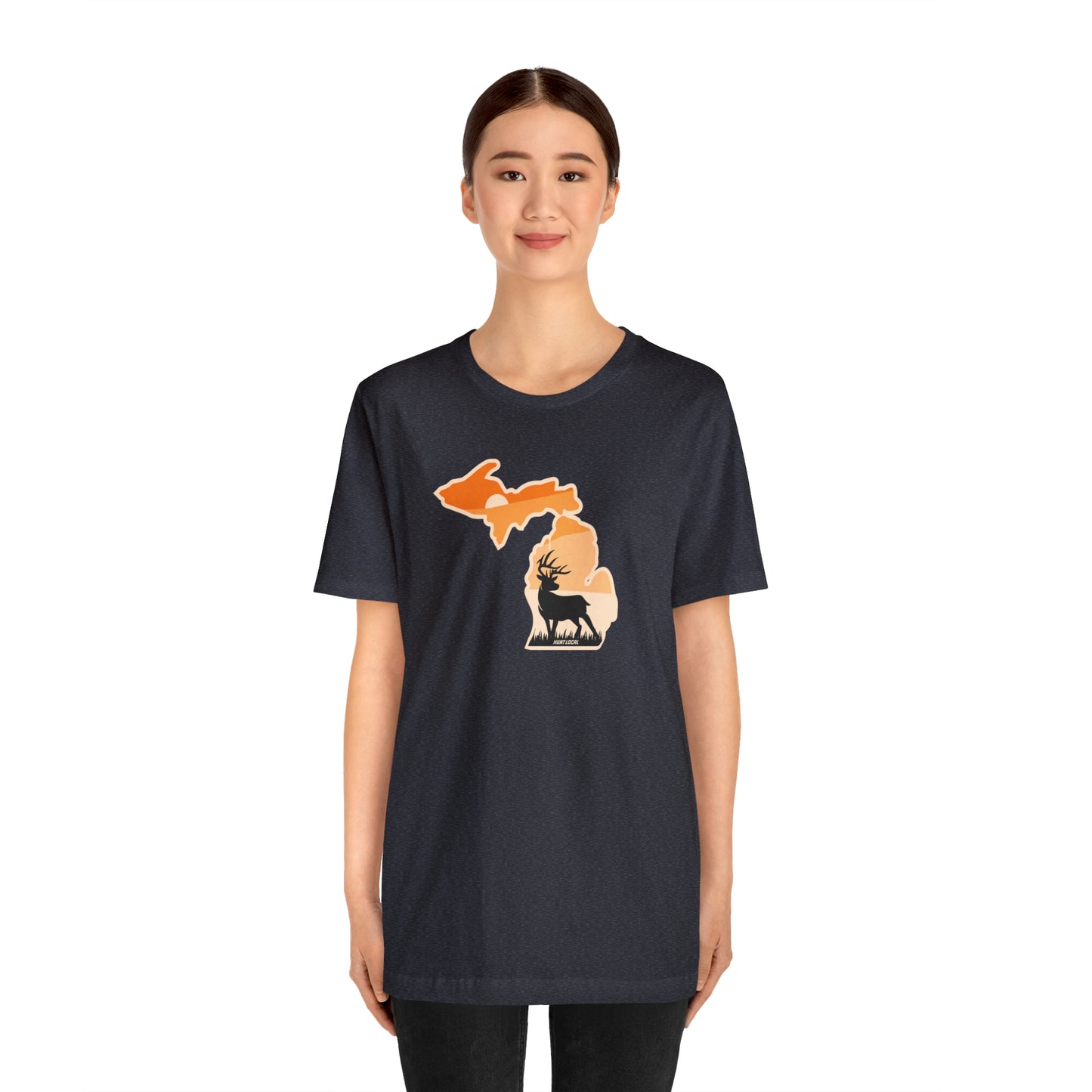 Michigan - Sunset Buck Front Tee
