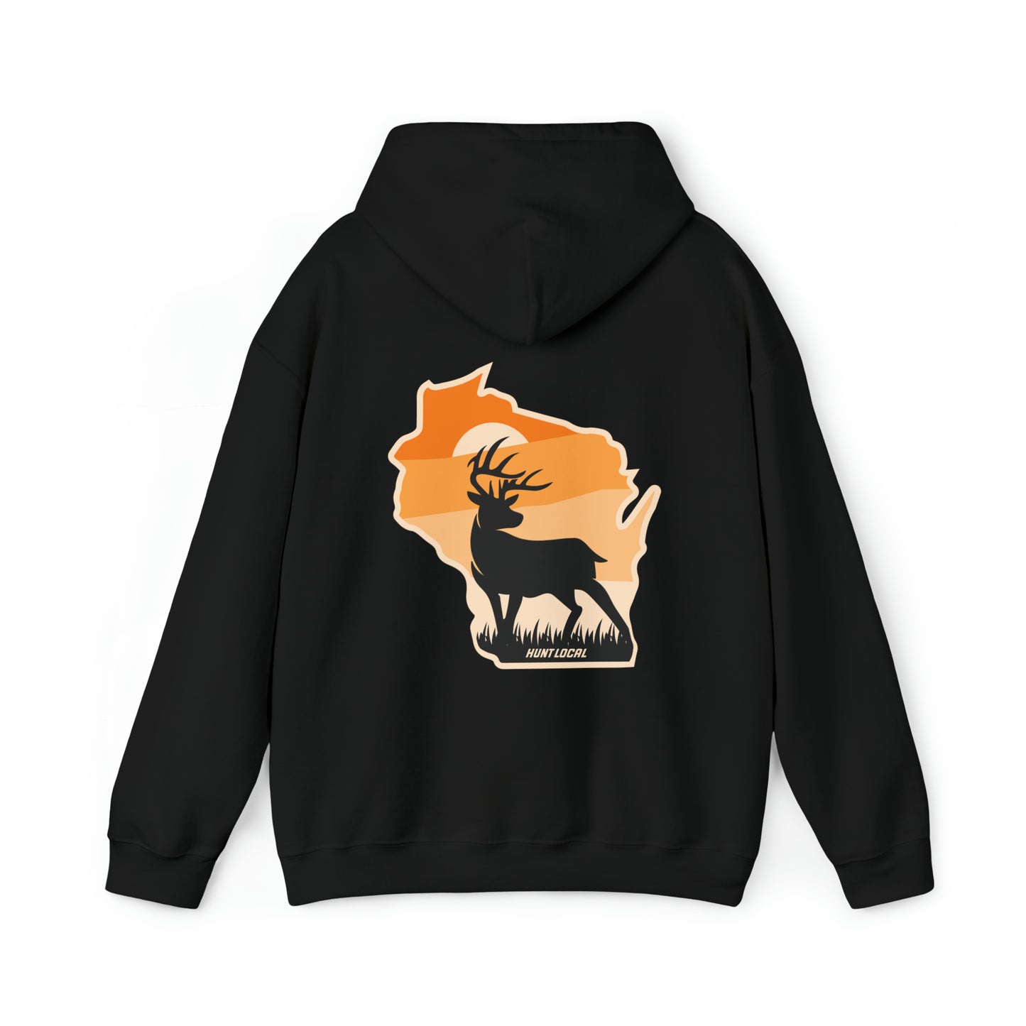 Wisconsin - Sunset Buck Hoodie (back)