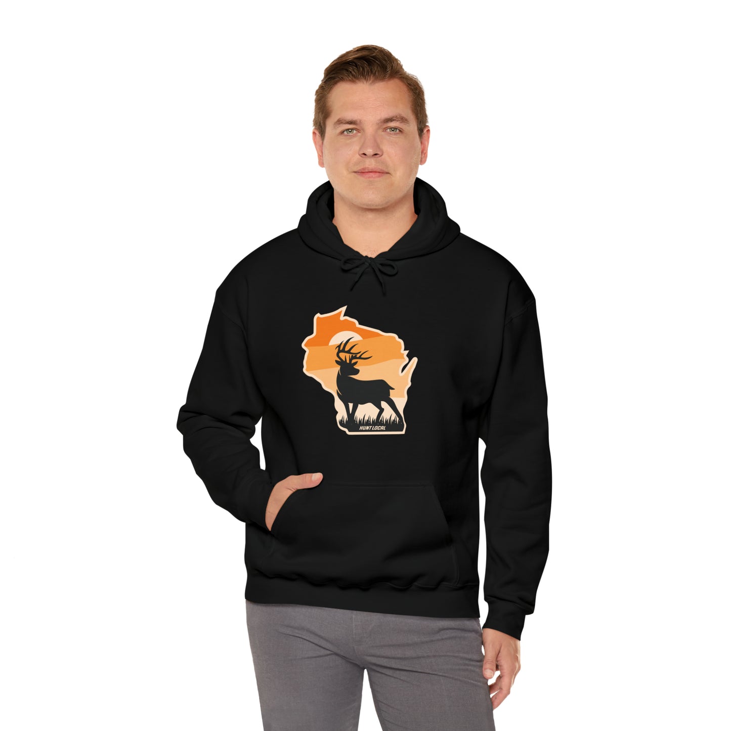Wisconsin - Sunset Buck Hoodie