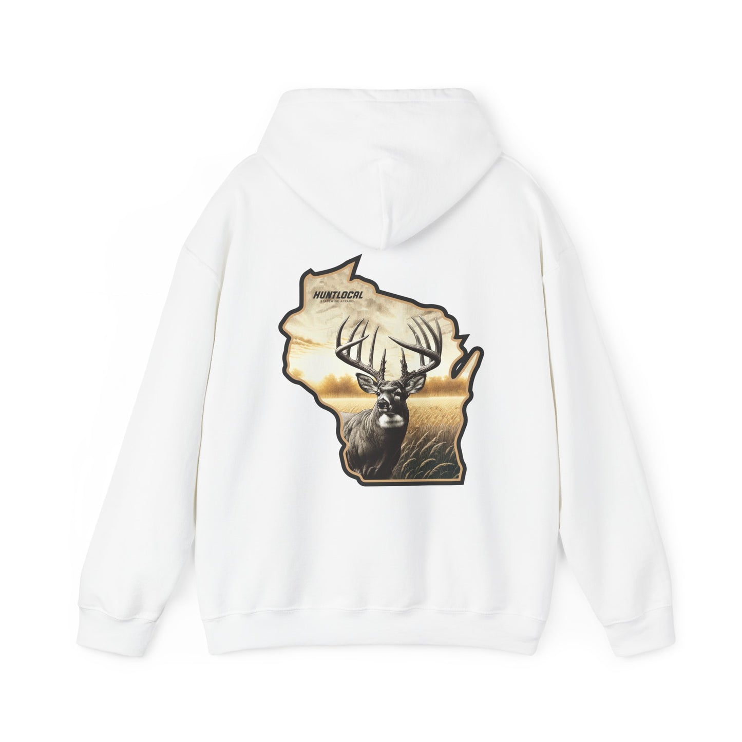 Wisconsin - Whitetail Buck Hoodie (back)