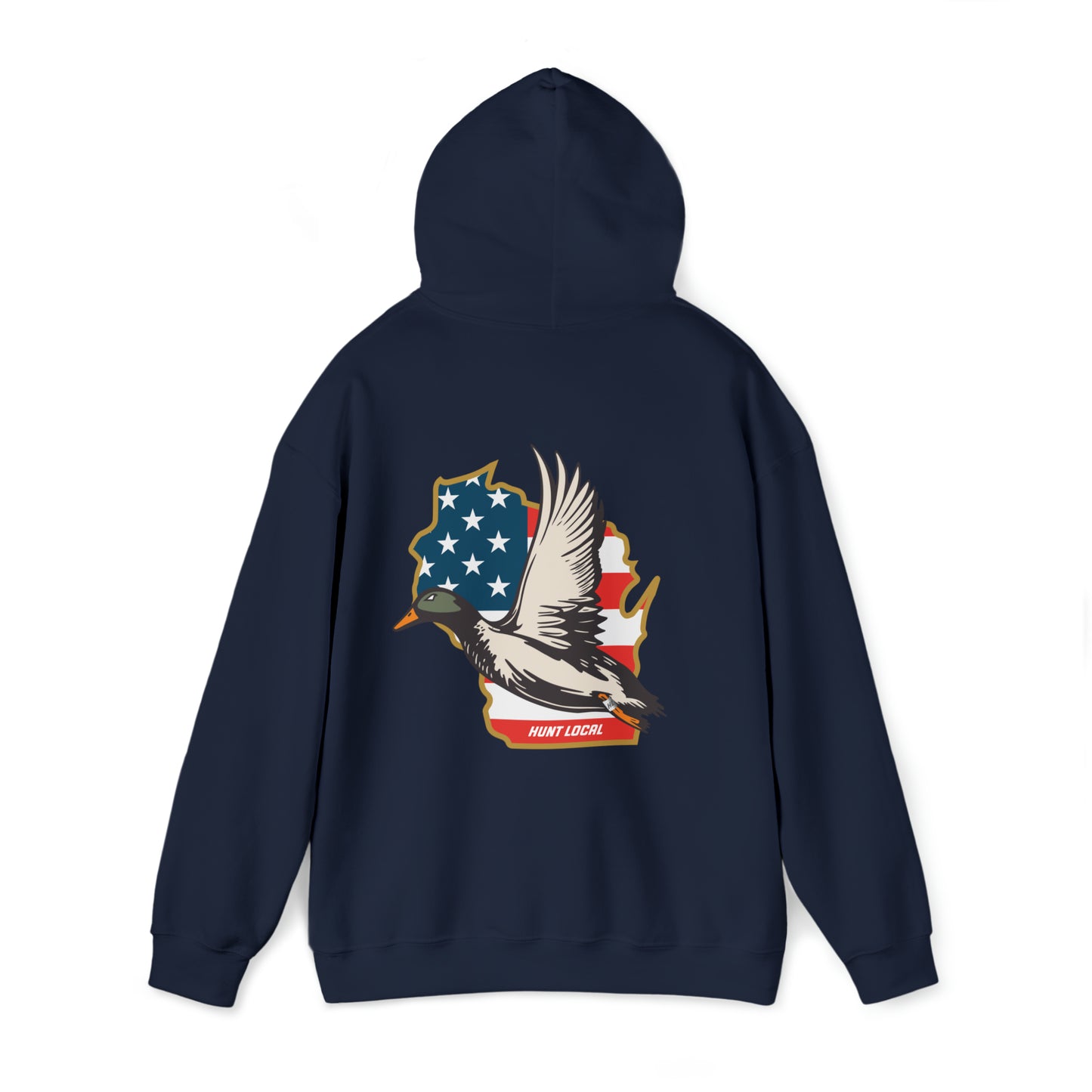 Wisconsin - USA Waterfowl Hoodie (back)