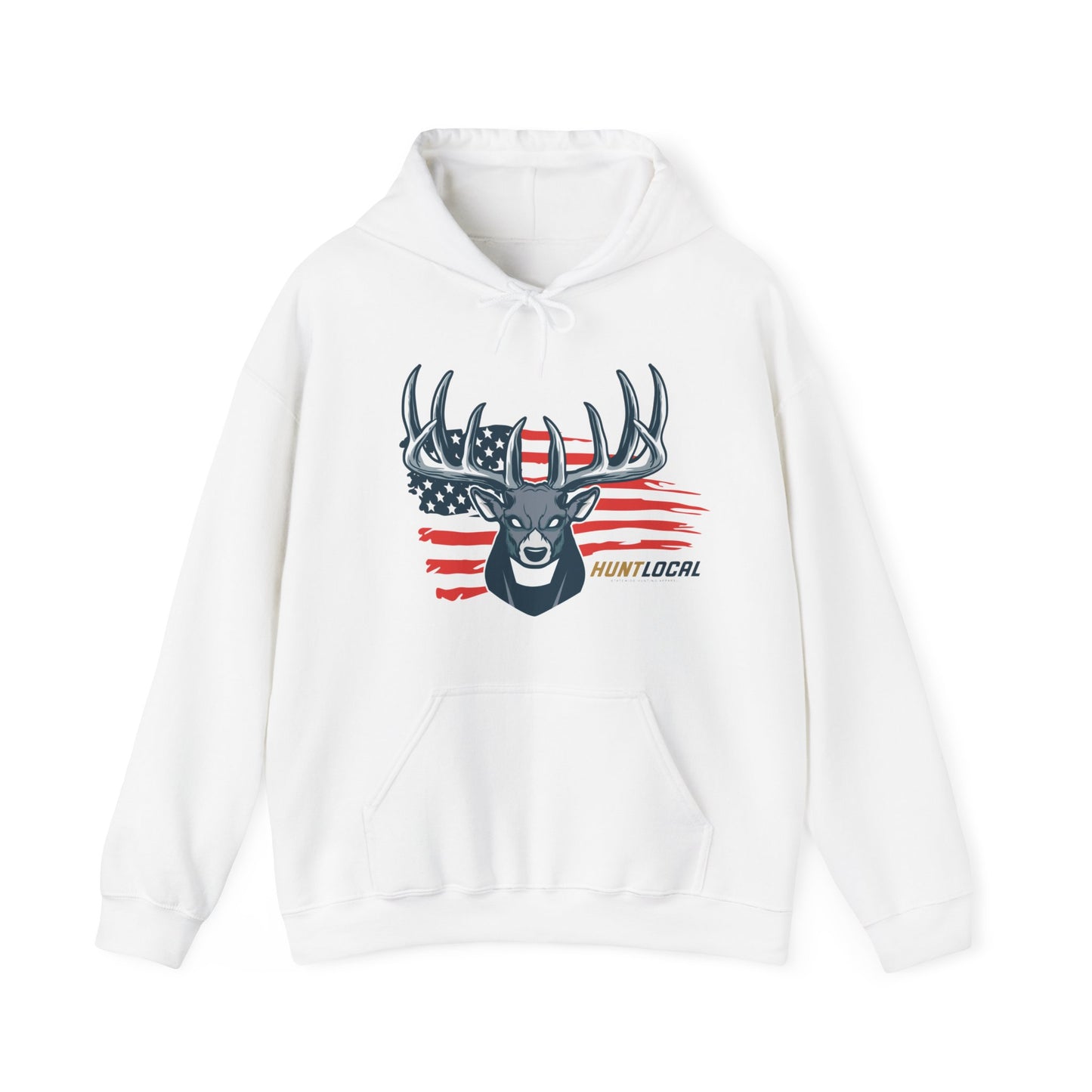 USA - Patriot Buck Distressed Hoodie (front)