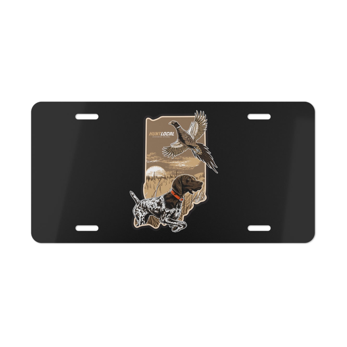 Indiana - Upland License Plate (black)