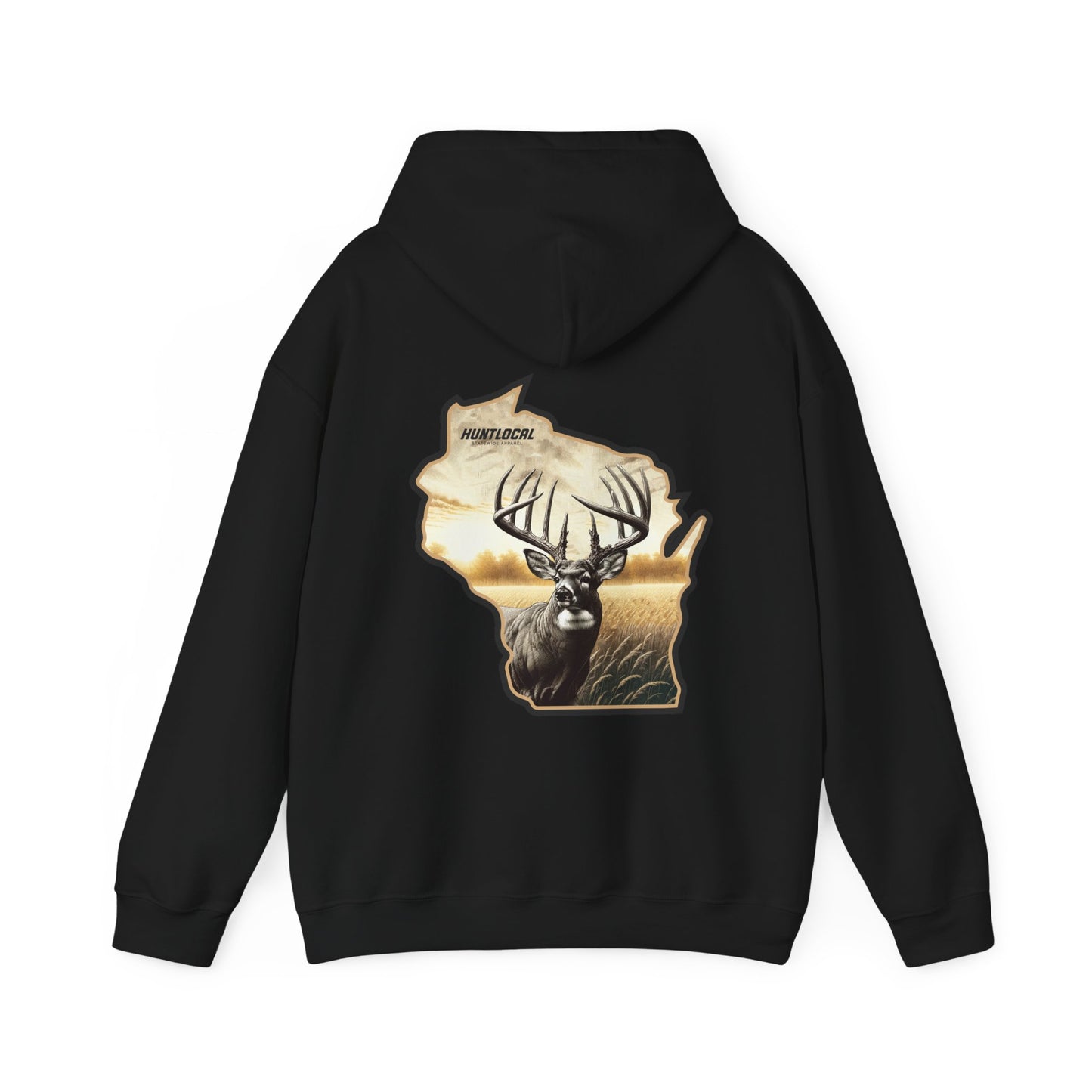 Wisconsin - Whitetail Buck Hoodie (back)