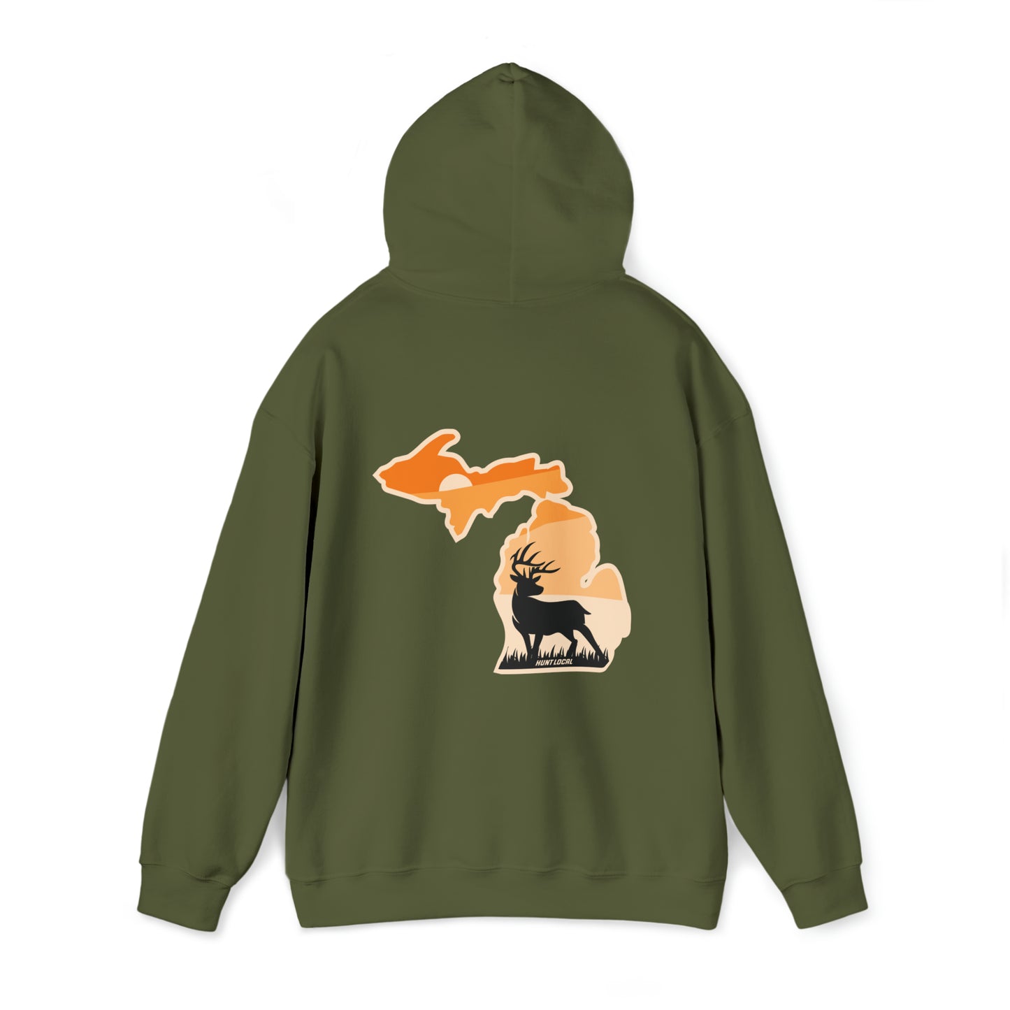 Michigan - Sunset Buck Hoodie (back)
