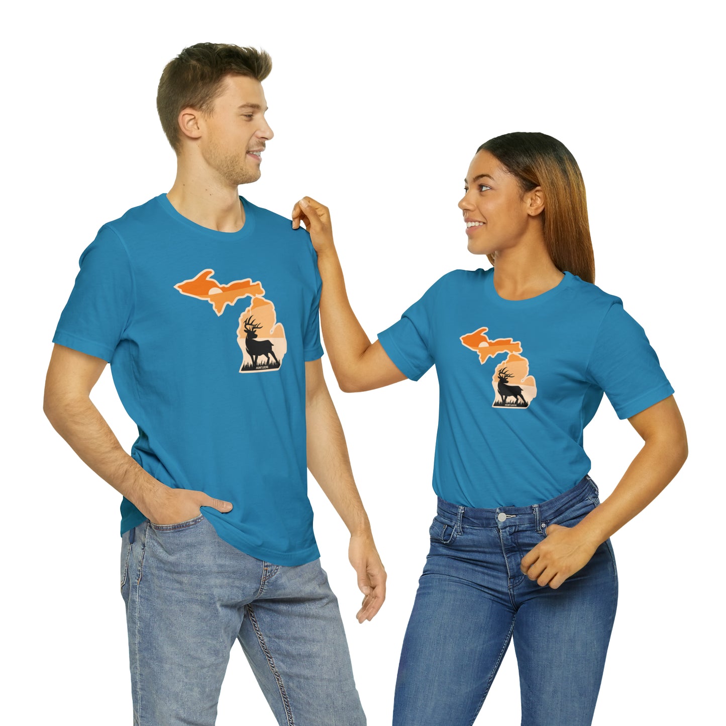 Michigan - Sunset Buck Front Tee