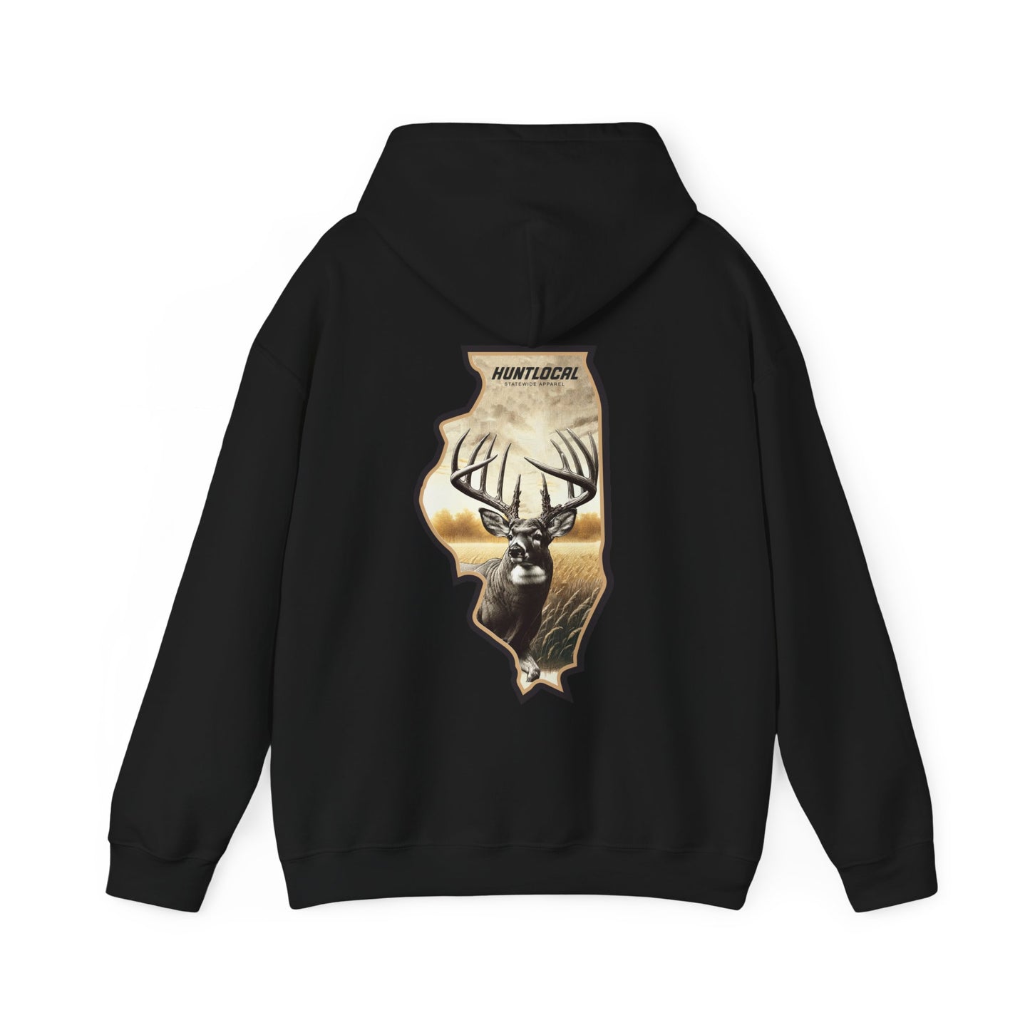 Illinois - Whitetail Buck Hoodie (back)