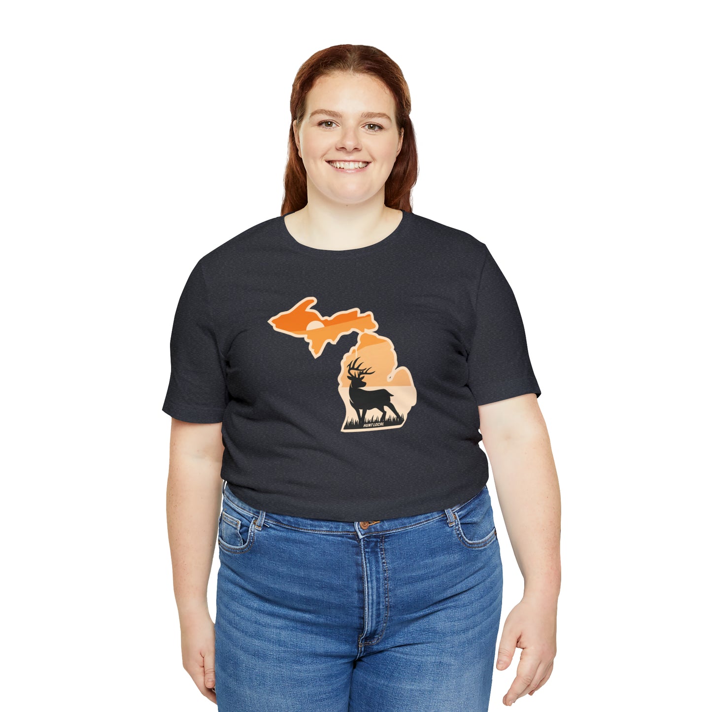 Michigan - Sunset Buck Front Tee