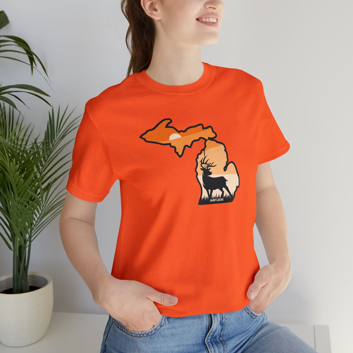 Michigan - Sunset Buck Front Tee