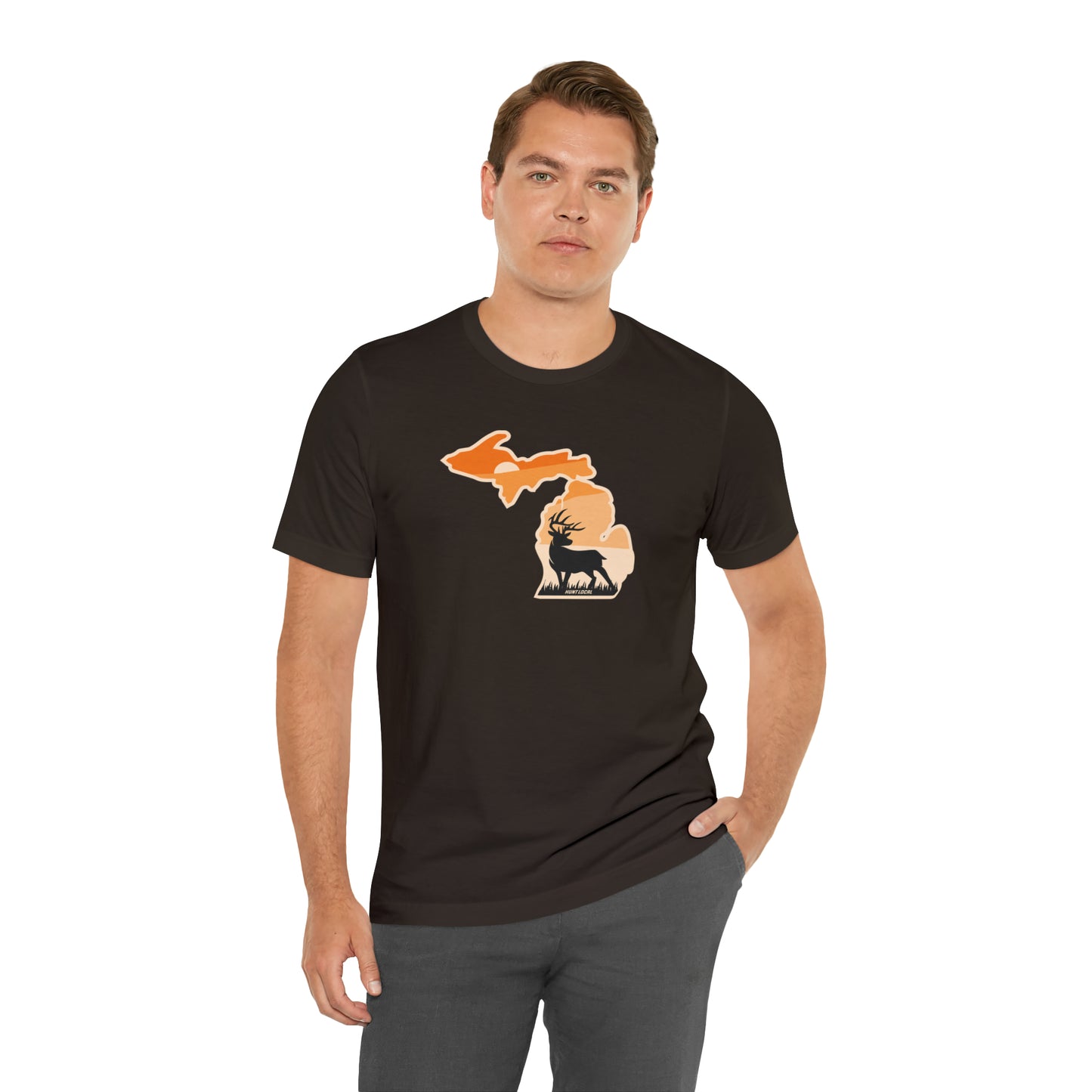 Michigan - Sunset Buck Front Tee