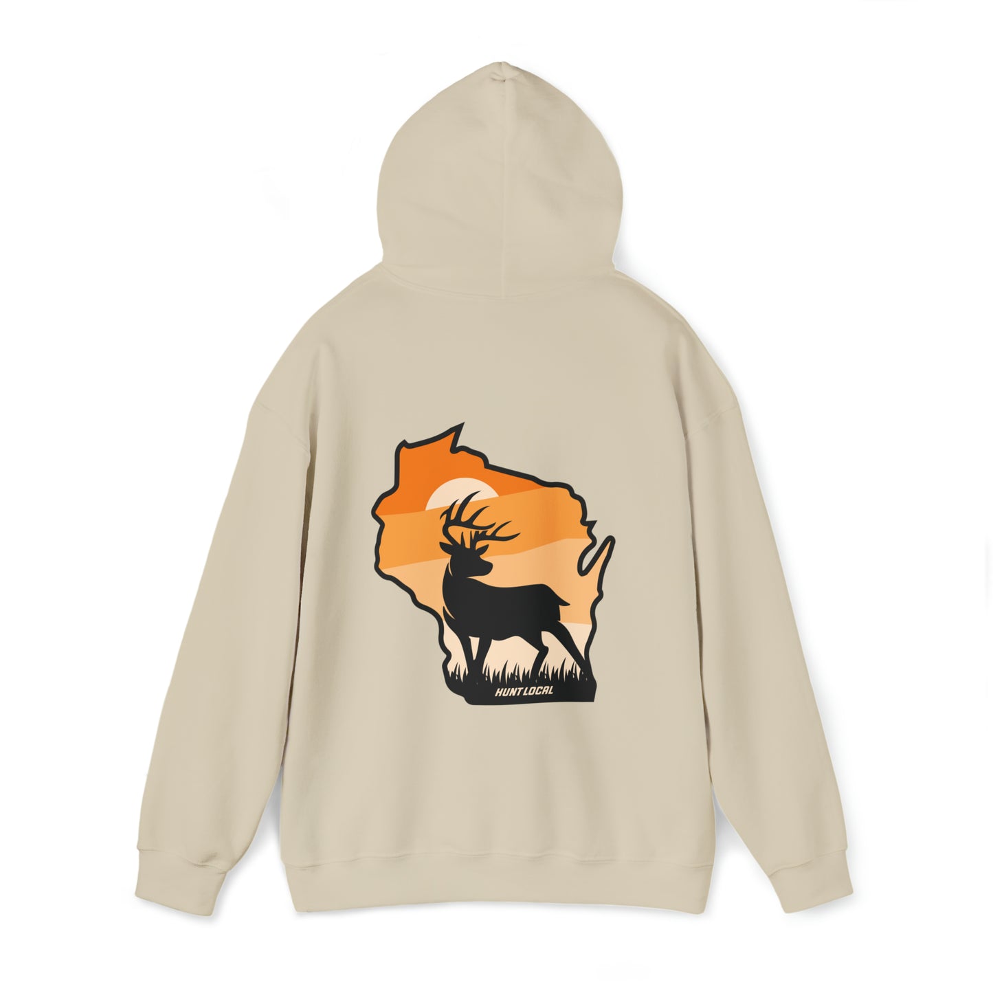 Wisconsin - Sunset Buck Hoodie (back)