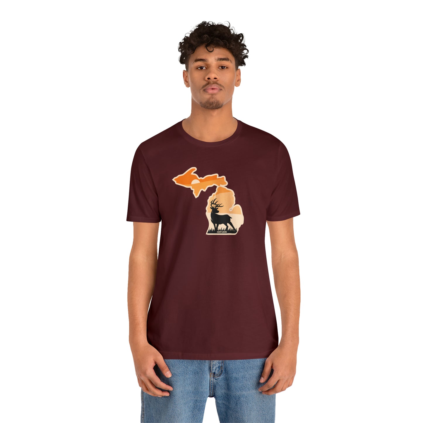 Michigan - Sunset Buck Front Tee