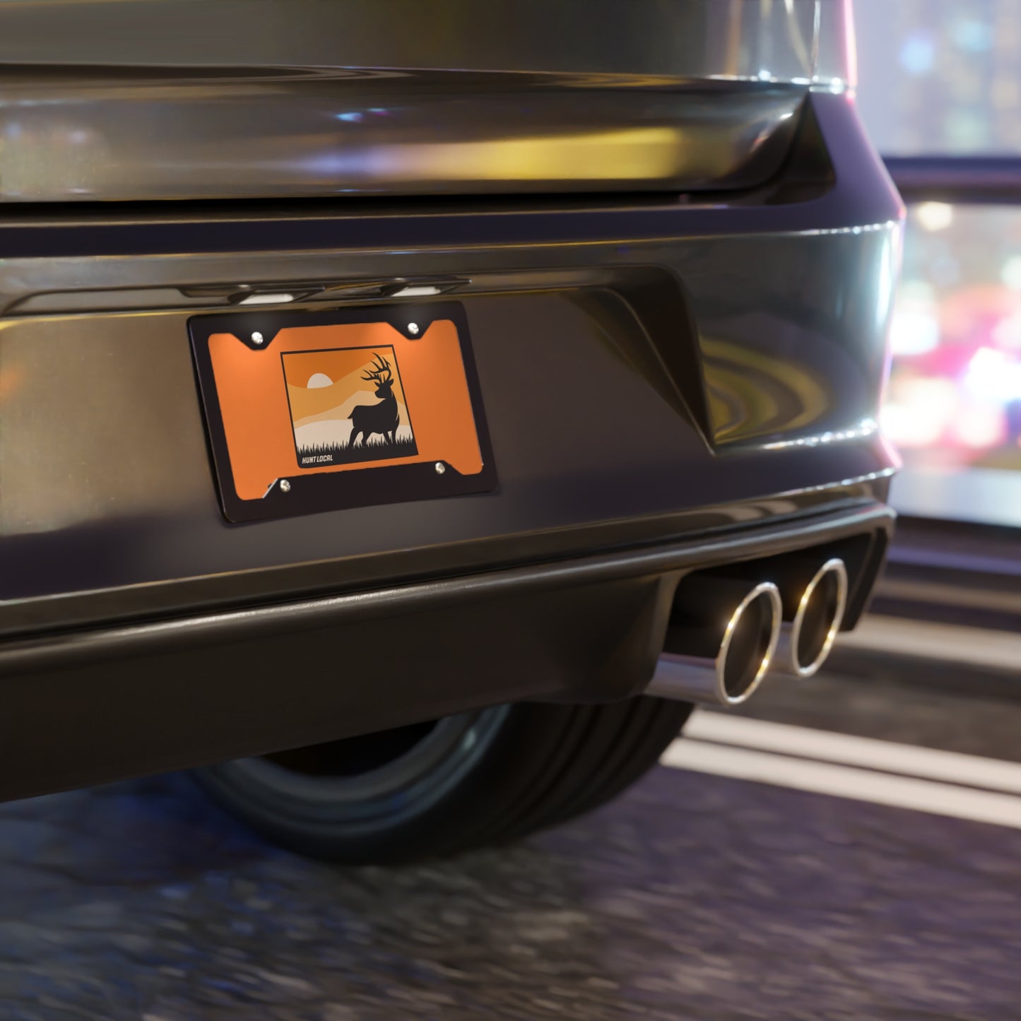 Colorado - Sunset Buck License Plate (orange)