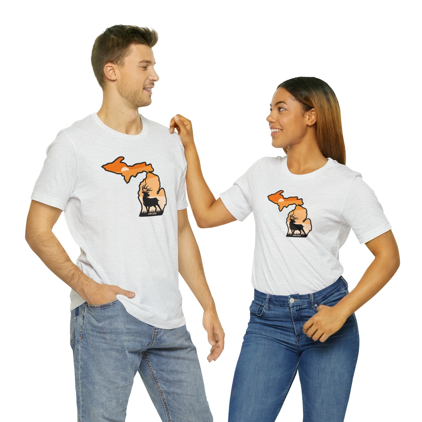 Michigan - Sunset Buck Front Tee