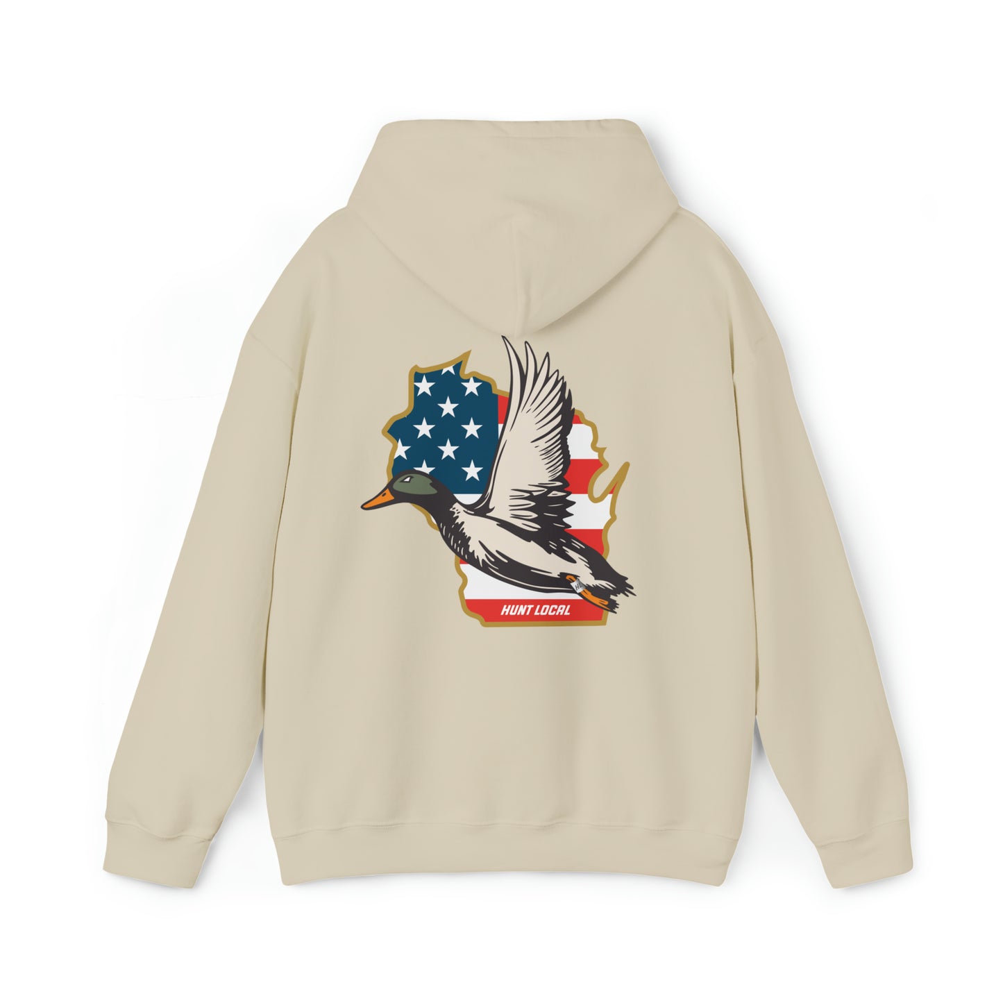 Wisconsin - USA Waterfowl Hoodie (back)
