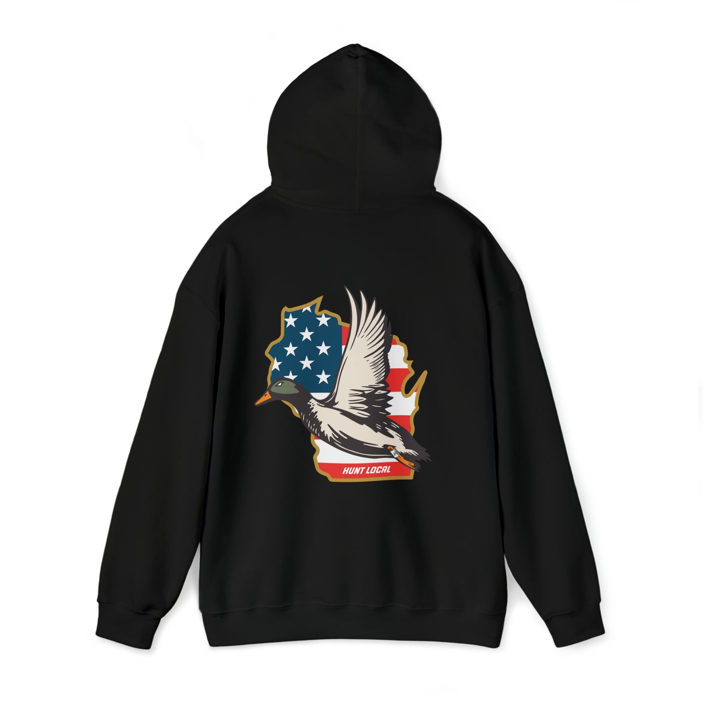 Wisconsin - USA Waterfowl Hoodie (back)