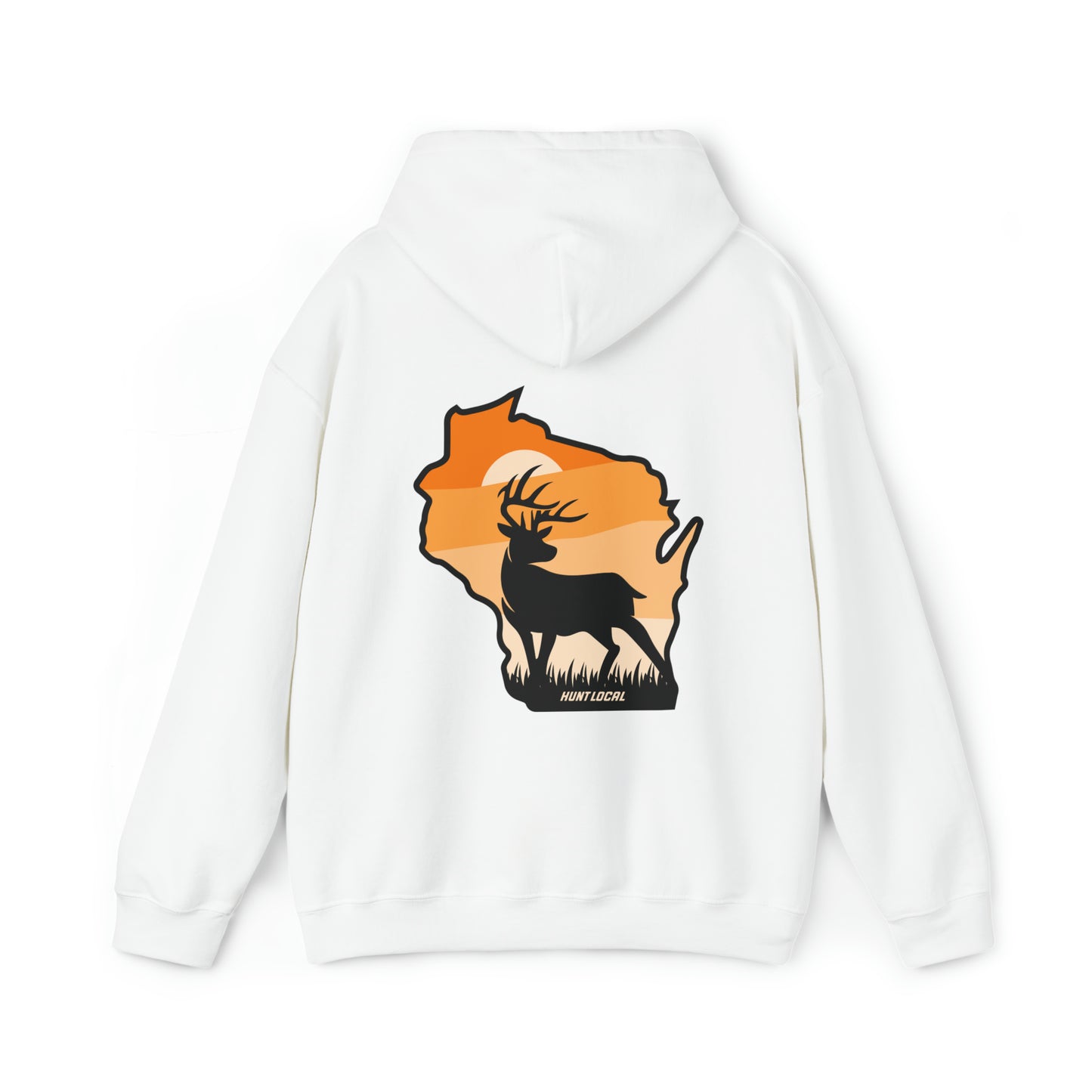 Wisconsin - Sunset Buck Hoodie (back)
