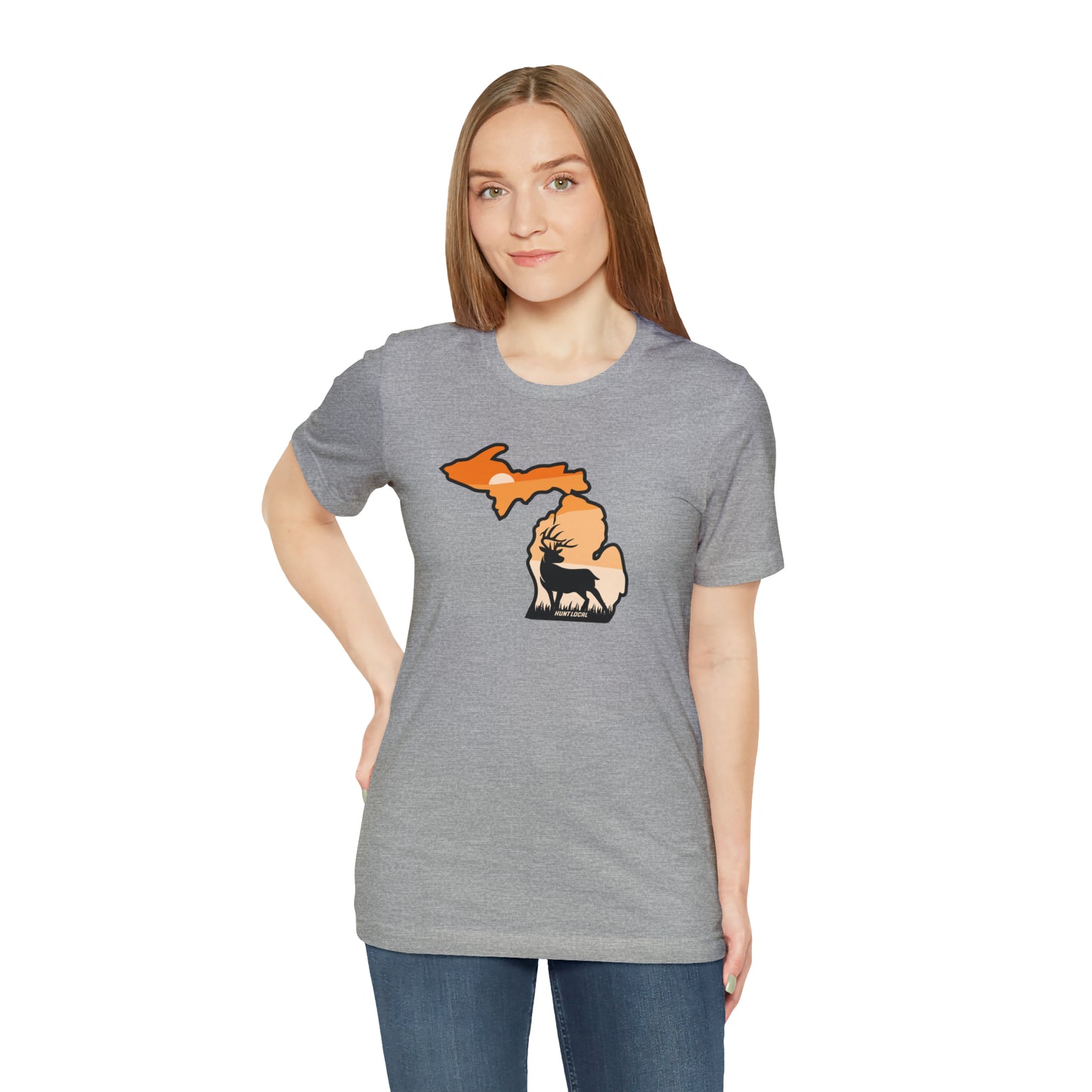 Michigan - Sunset Buck Front Tee