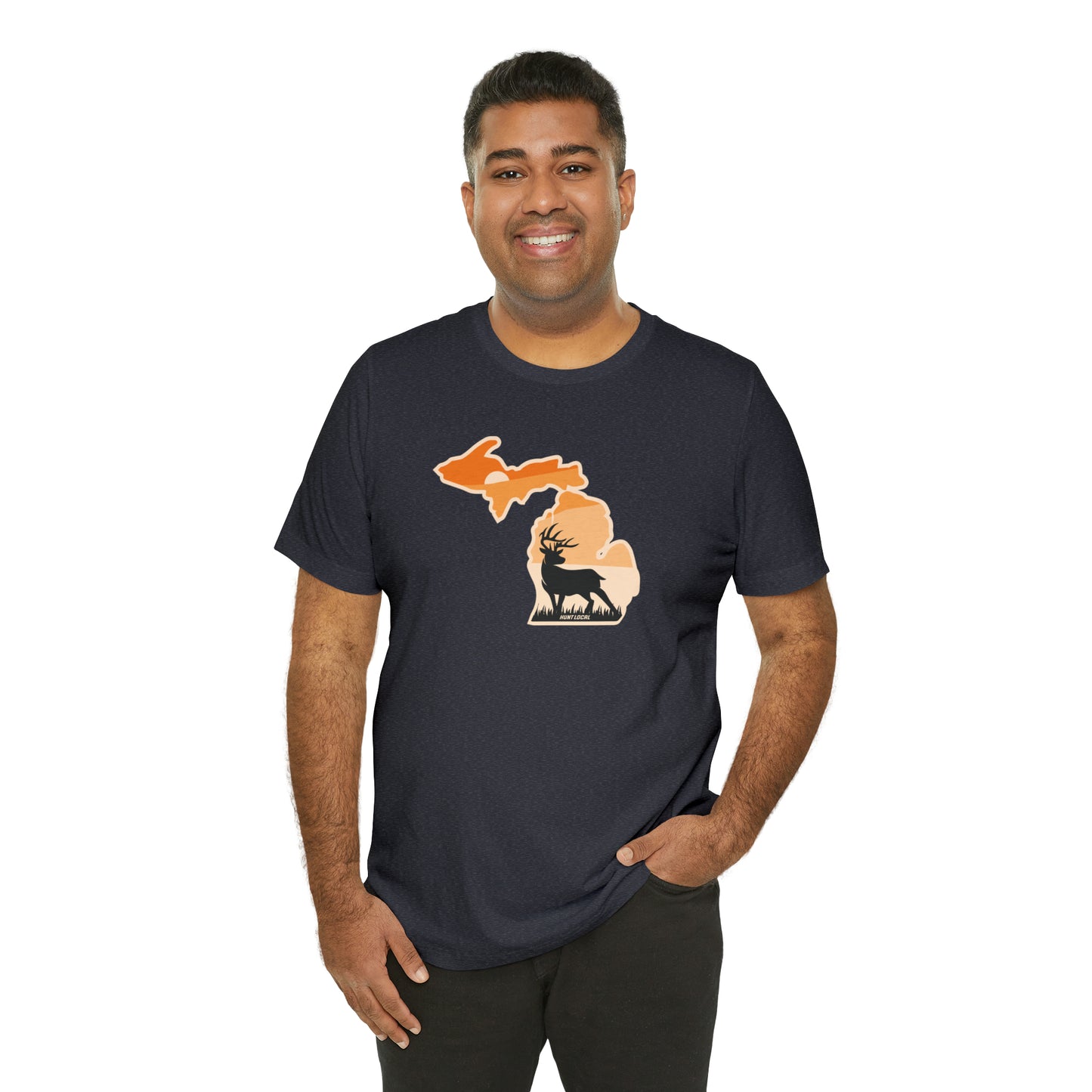Michigan - Sunset Buck Front Tee