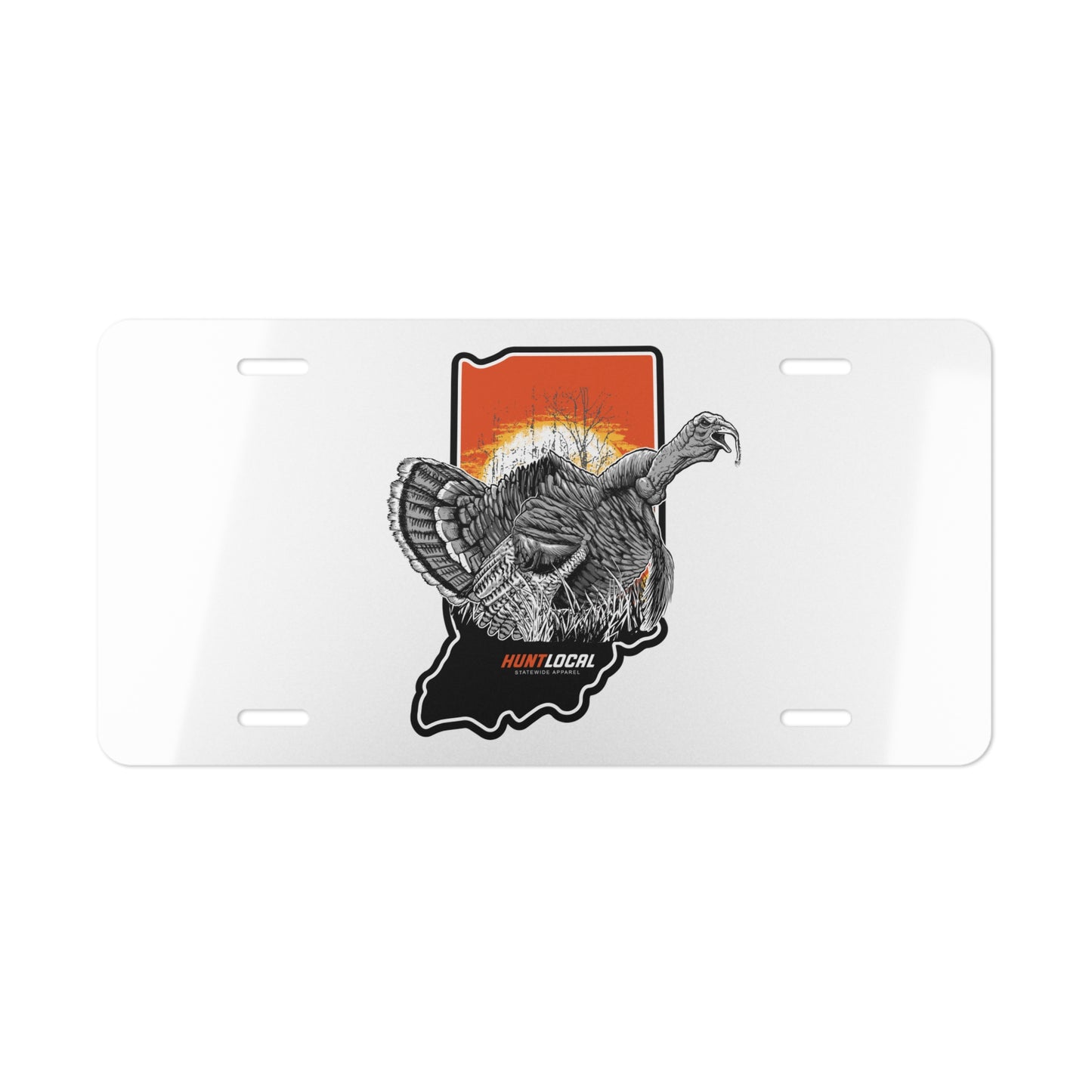 Indiana - Turkey License Plate (white)