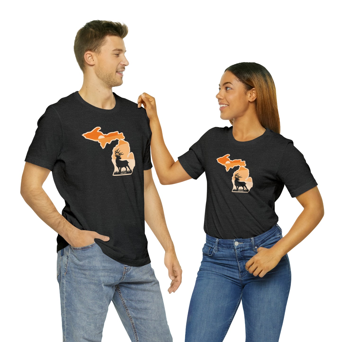 Michigan - Sunset Buck Front Tee