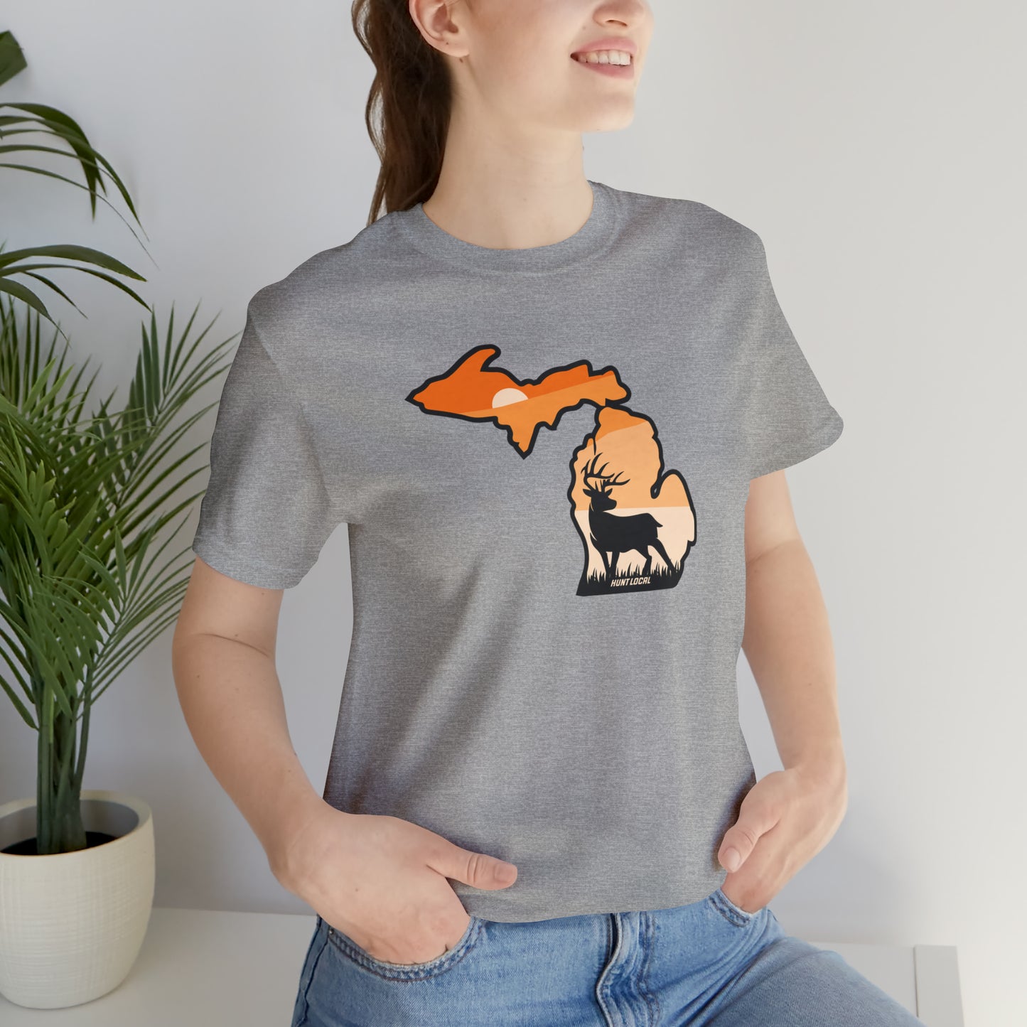Michigan - Sunset Buck Front Tee