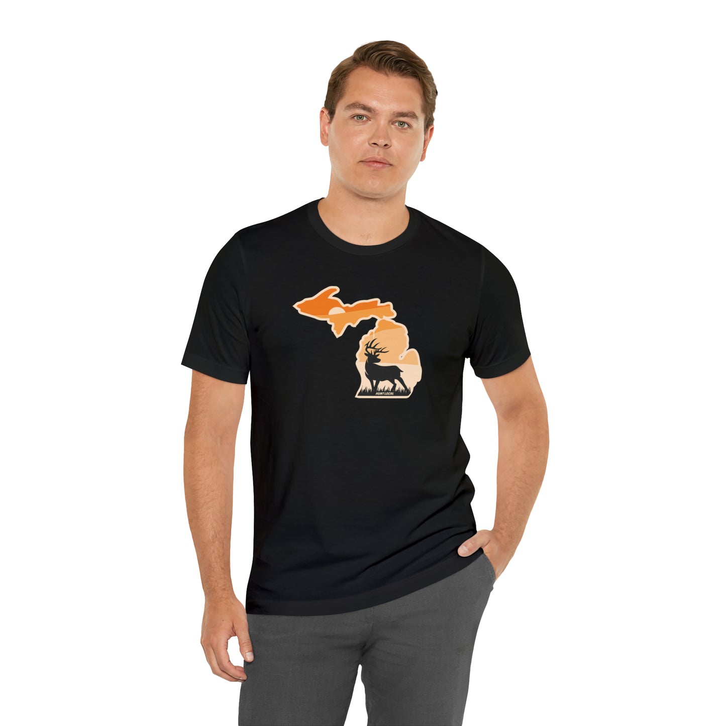 Michigan - Sunset Buck Front Tee