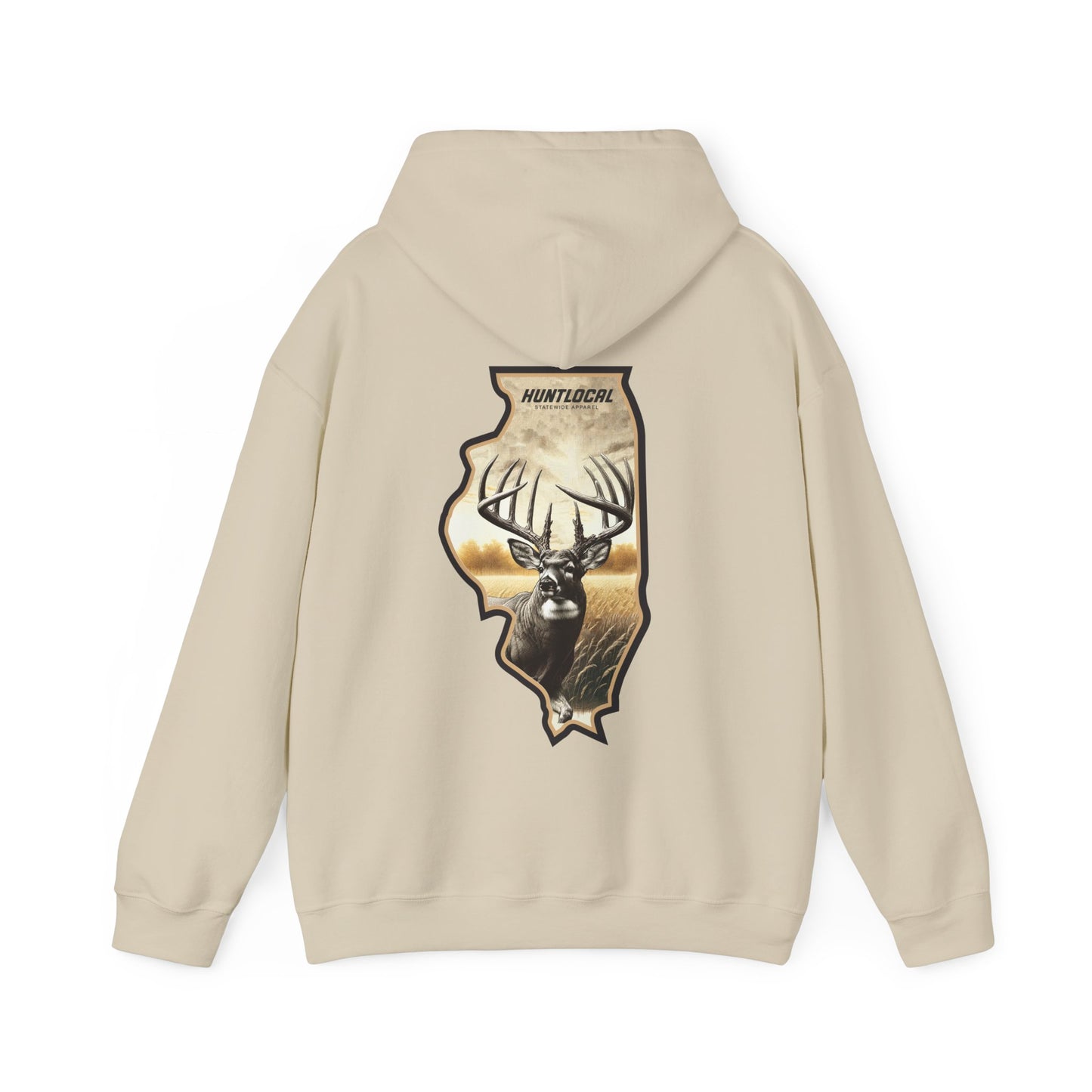 Illinois - Whitetail Buck Hoodie (back)