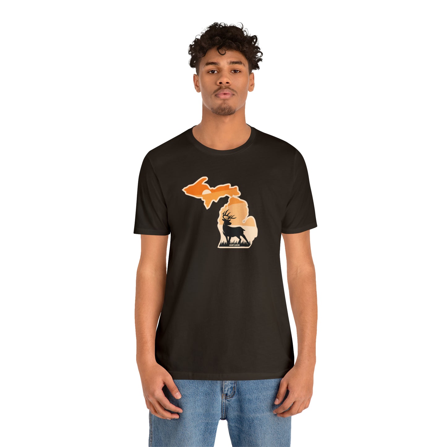 Michigan - Sunset Buck Front Tee