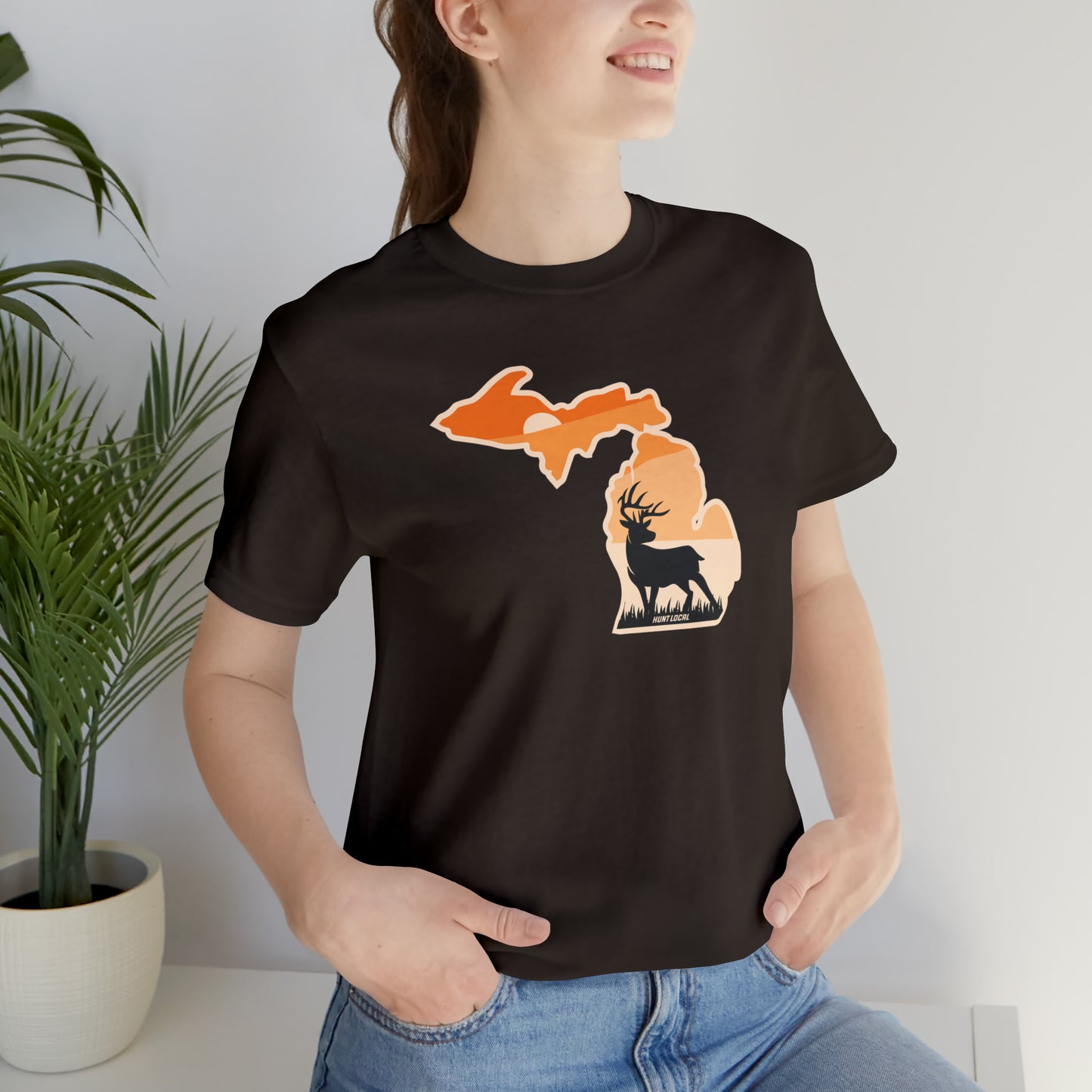 Michigan - Sunset Buck Front Tee