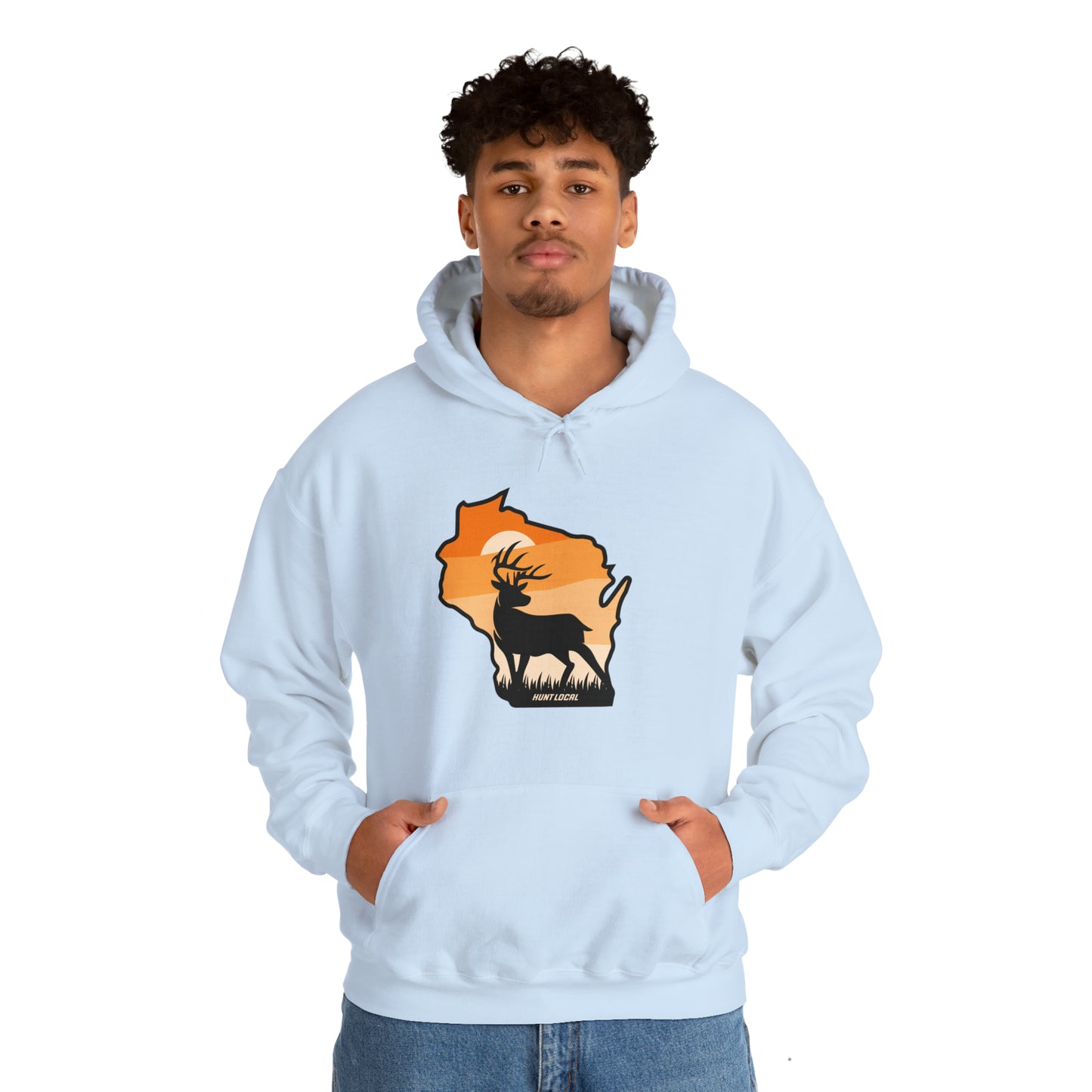 Wisconsin - Sunset Buck Hoodie