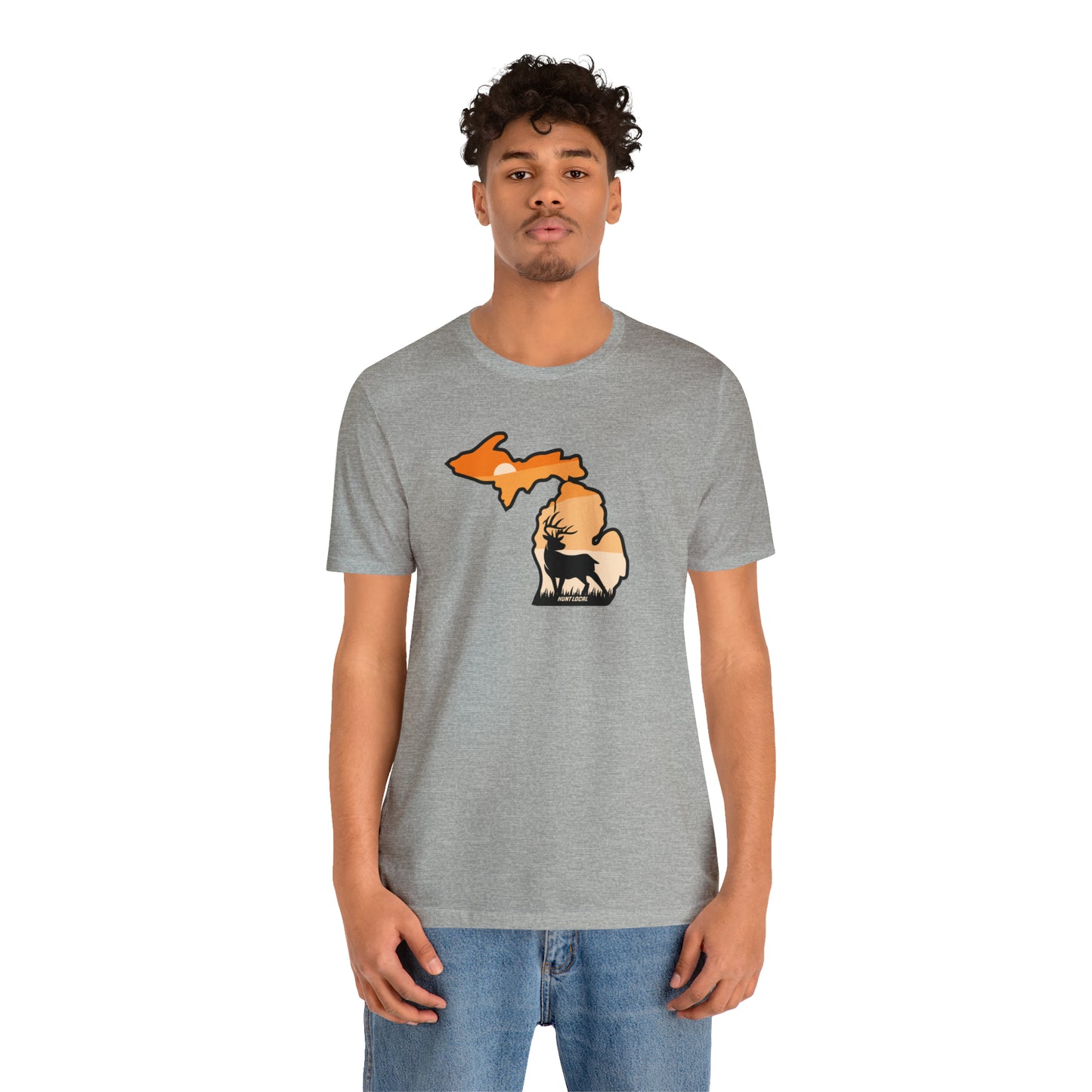 Michigan - Sunset Buck Front Tee