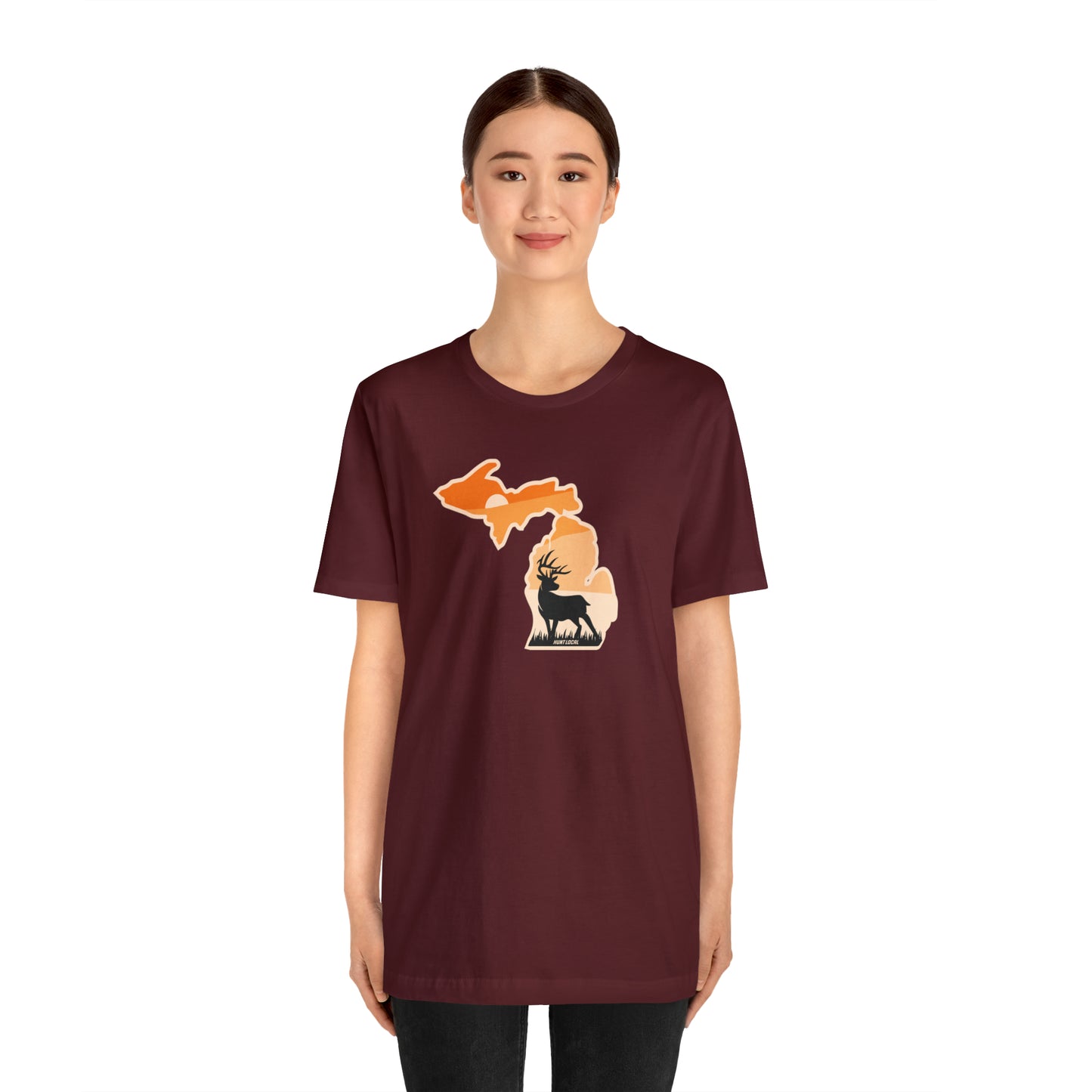 Michigan - Sunset Buck Front Tee
