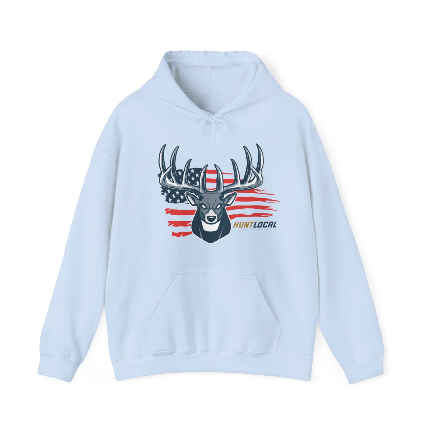 USA - Patriot Buck Distressed Hoodie (front)