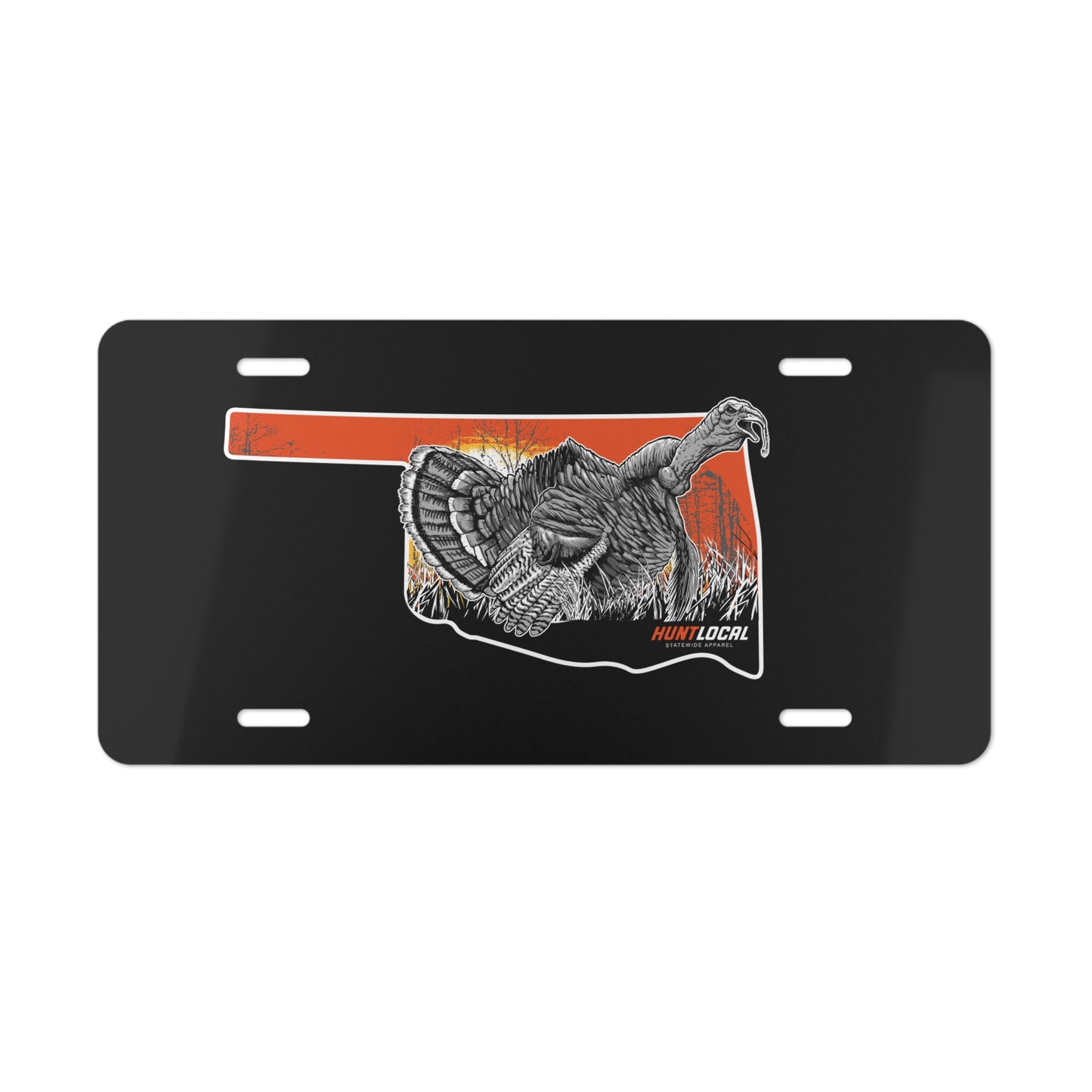 Oklahoma - Turkey License Plate (black)