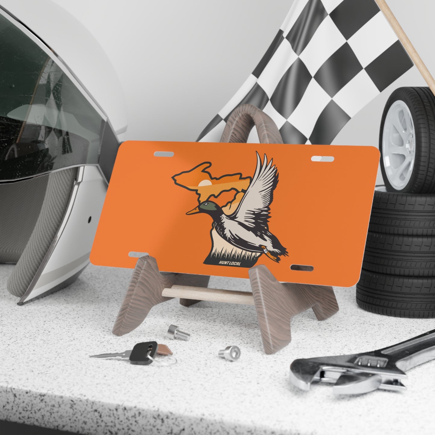 Michigan - Waterfowl License Plate (orange)