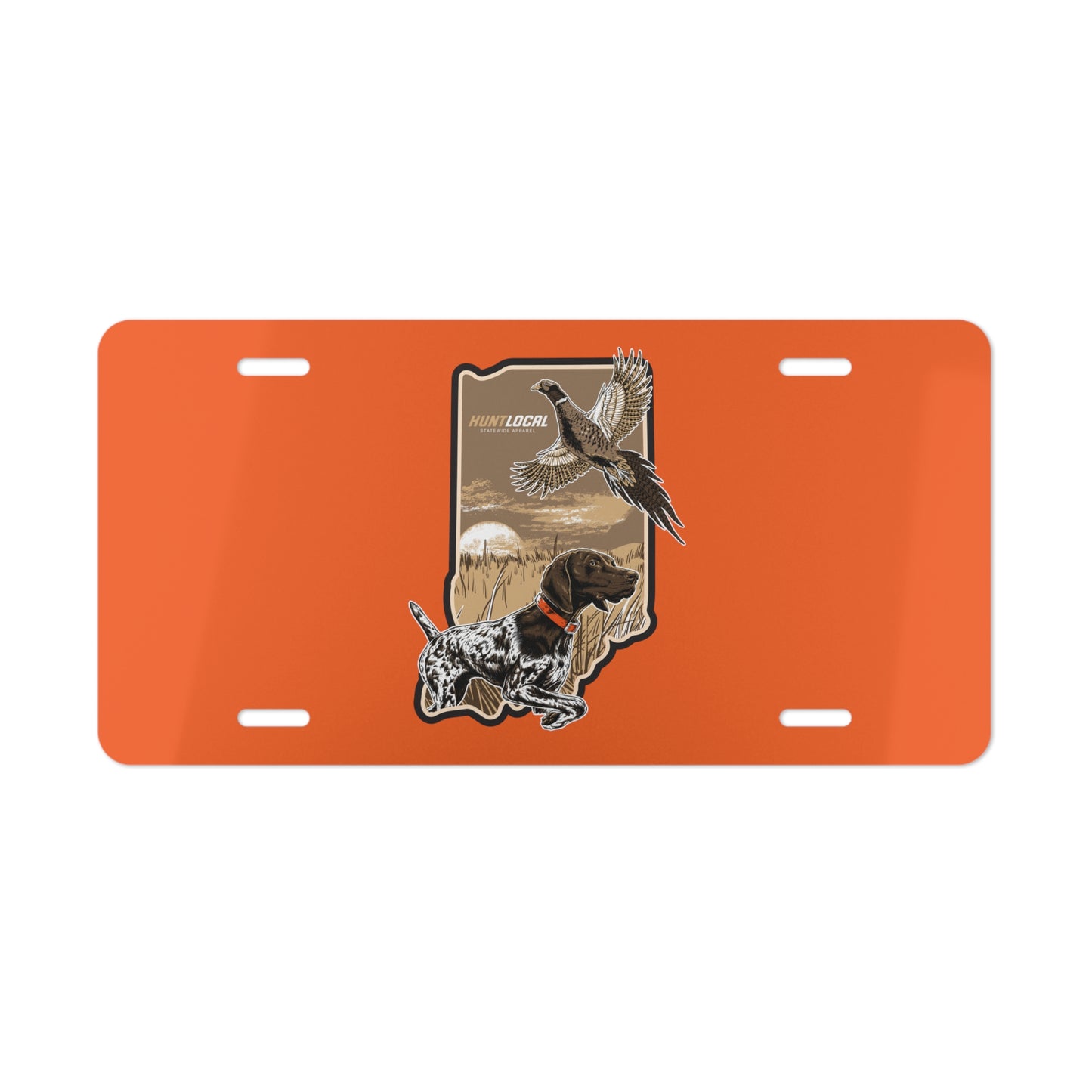 Indiana - Upland License Plate (orange)