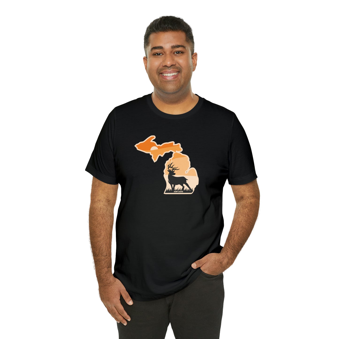 Michigan - Sunset Buck Front Tee