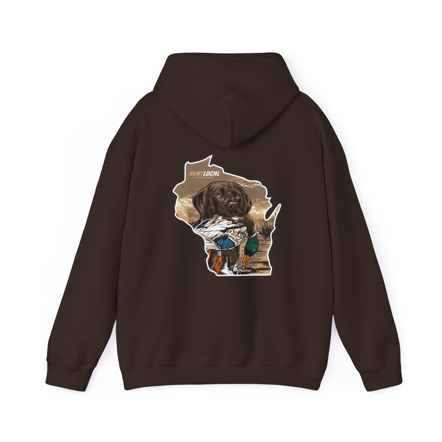 Wisconsin - Waterfowl Lab Hoodie (back)