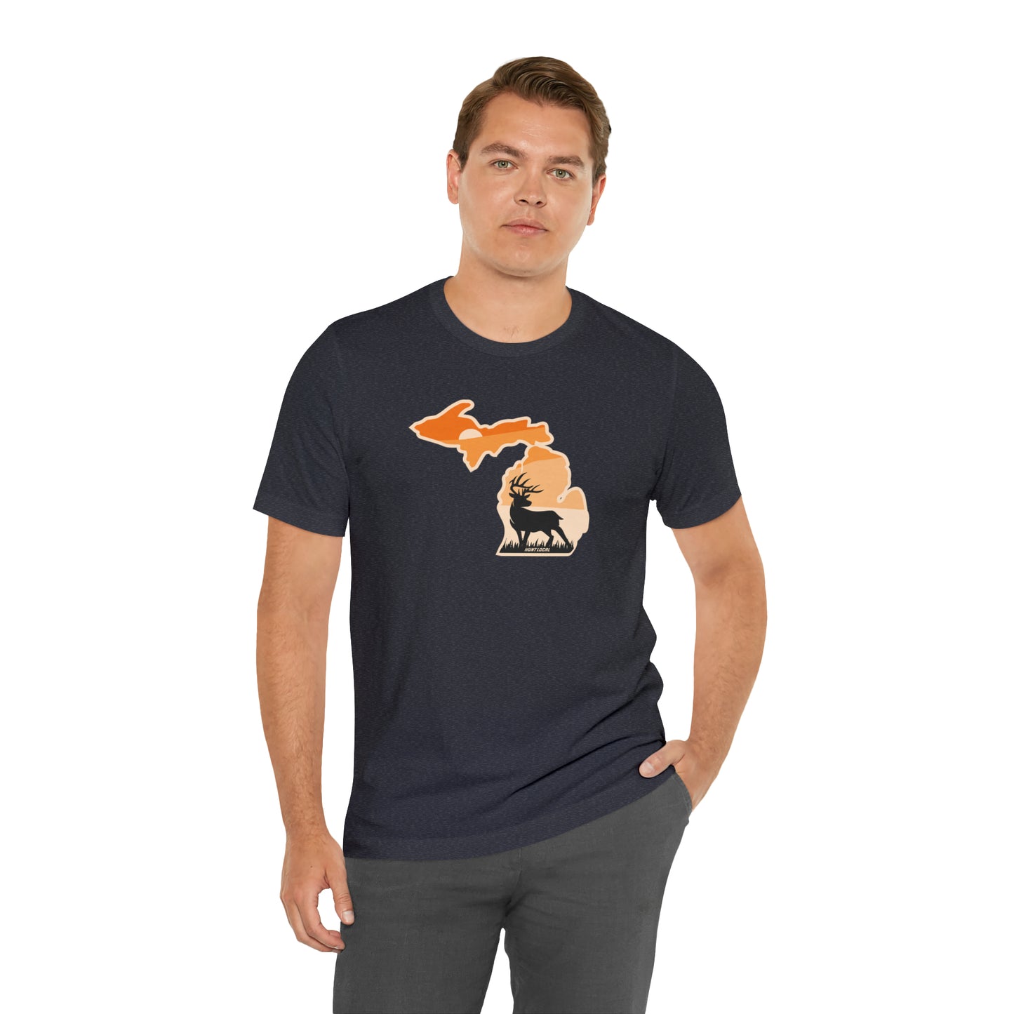 Michigan - Sunset Buck Front Tee