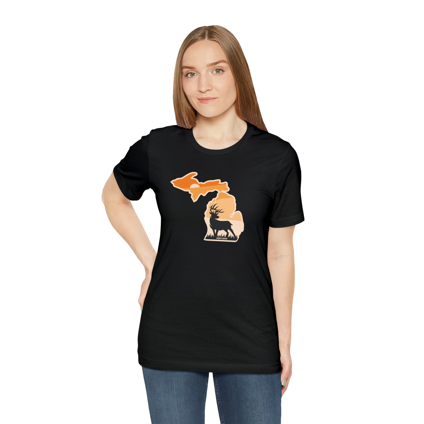 Michigan - Sunset Buck Front Tee