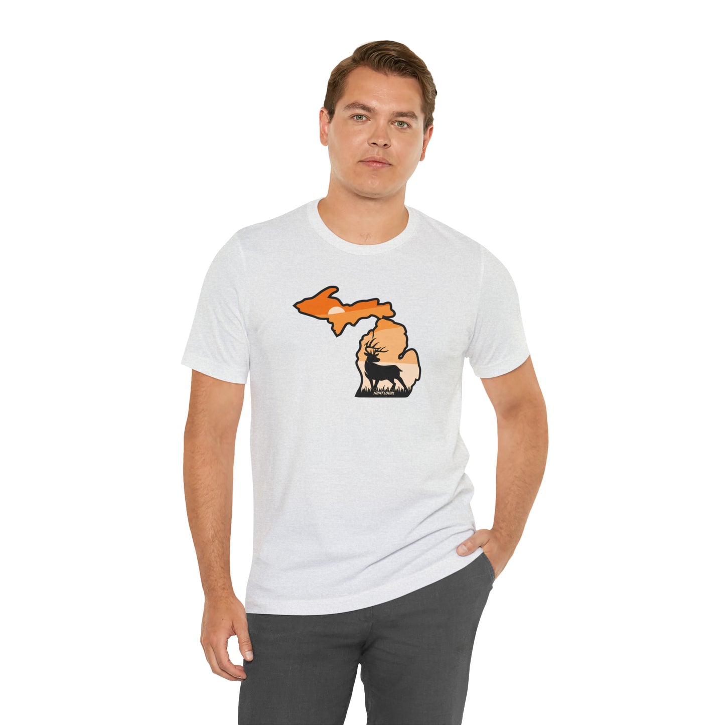 Michigan - Sunset Buck Front Tee