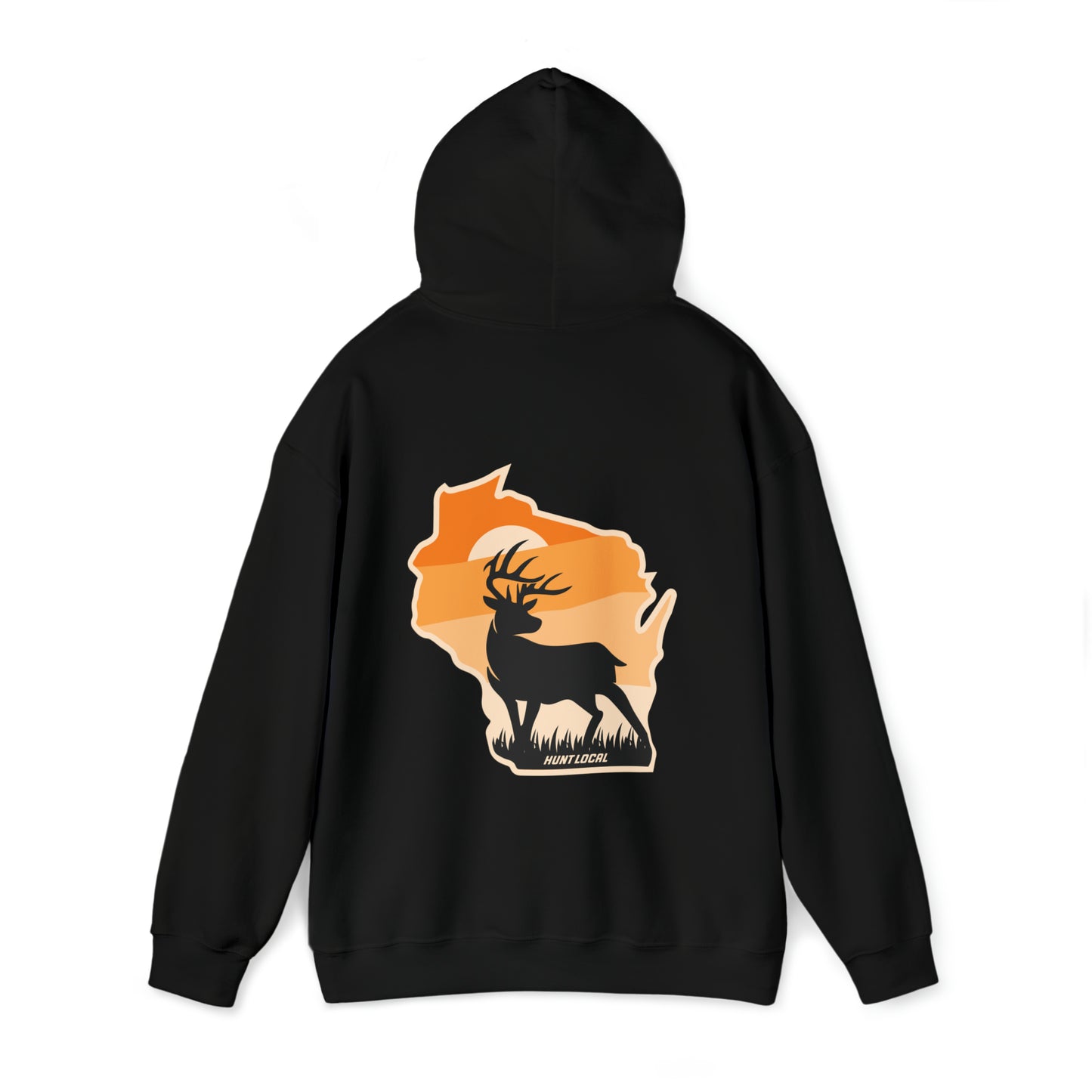 Wisconsin - Sunset Buck Hoodie (back)