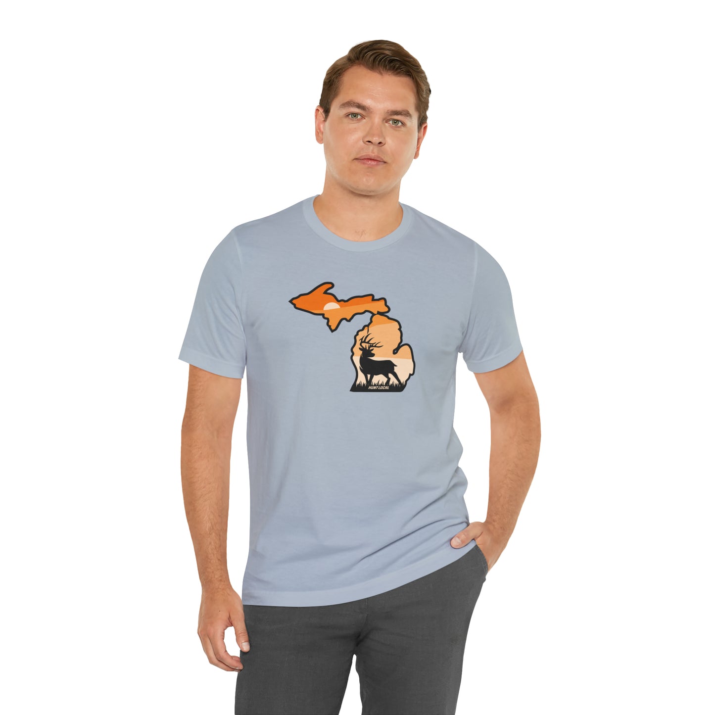 Michigan - Sunset Buck Front Tee