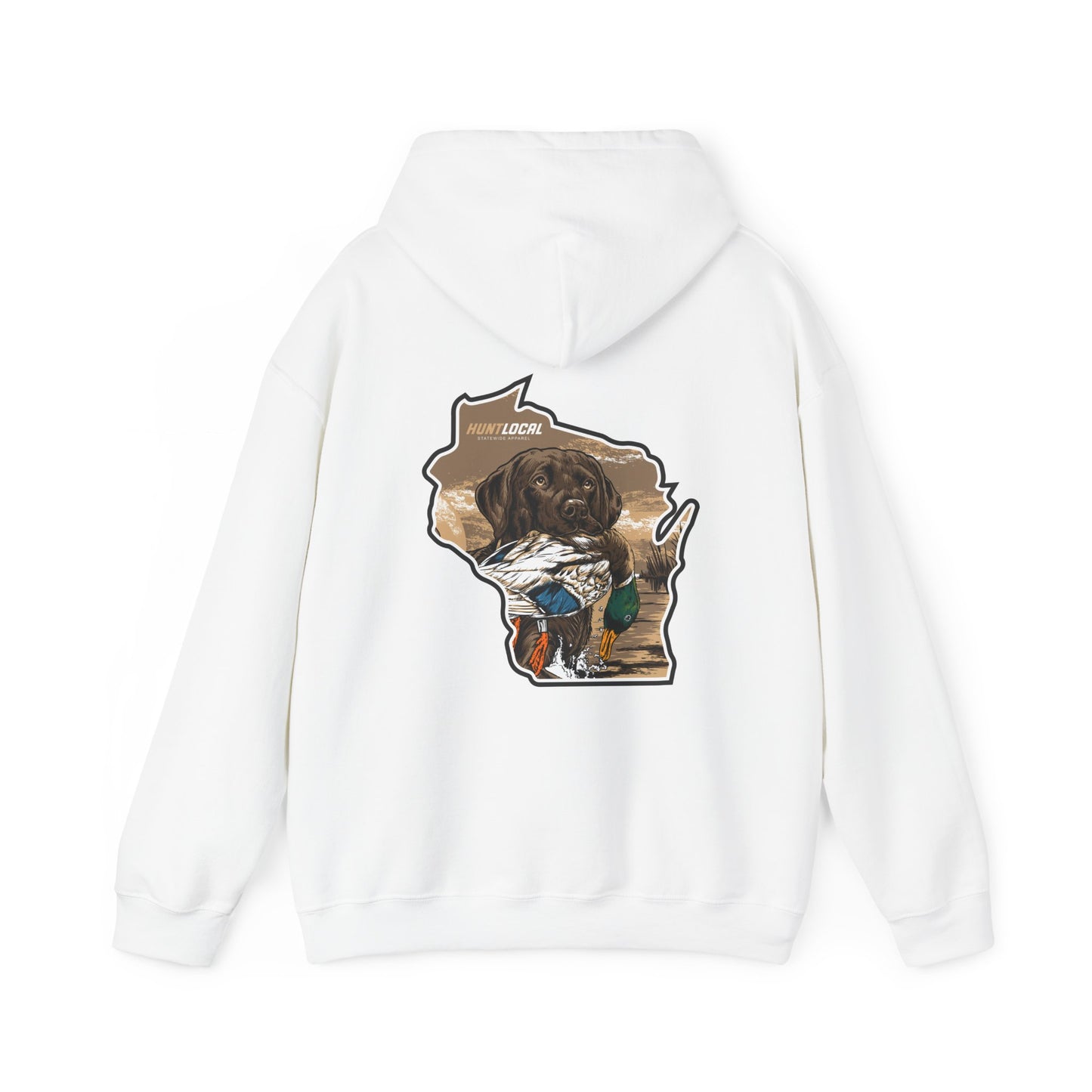 Wisconsin - Waterfowl Lab Hoodie (back)