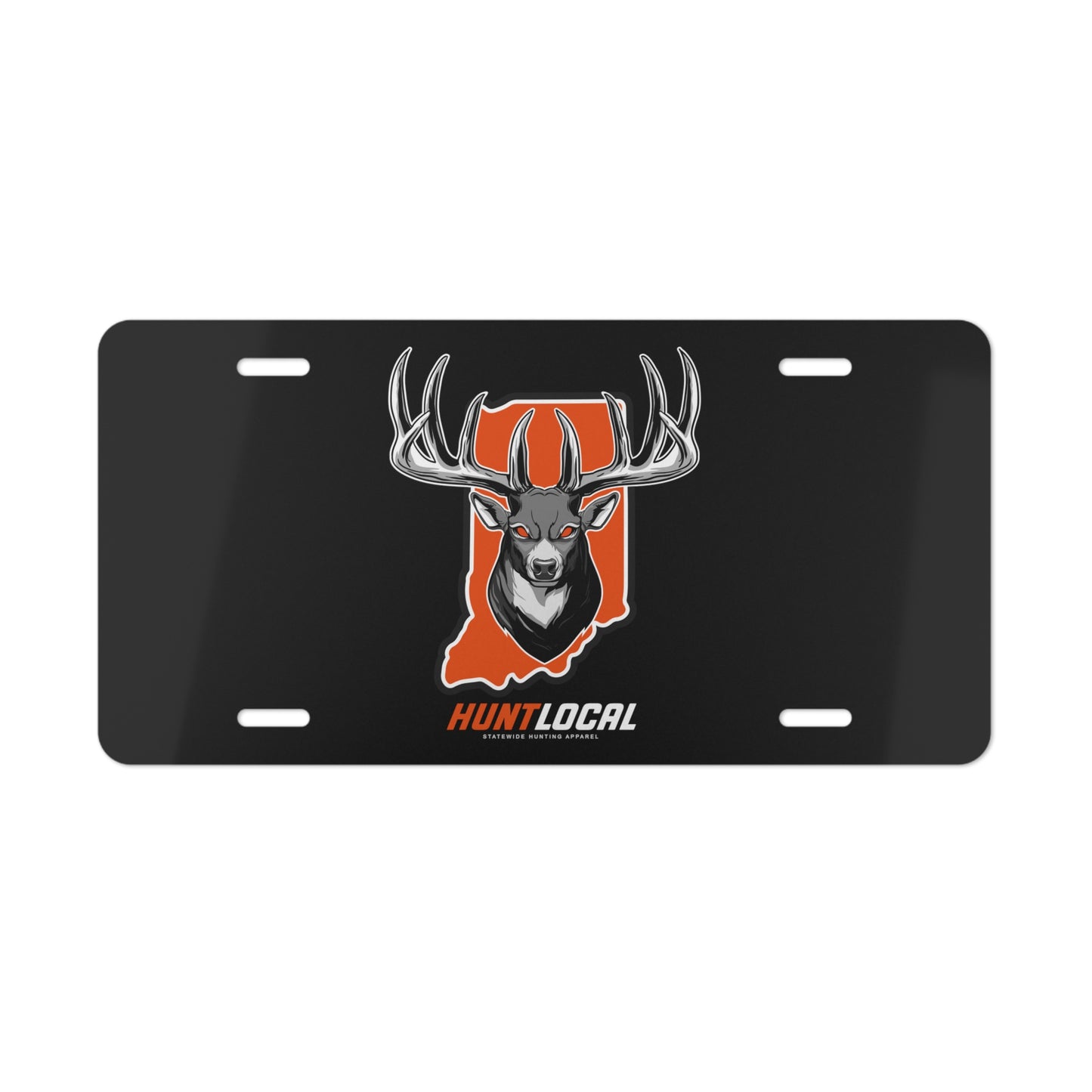 Indiana - Alpha Buck License Plate (black)