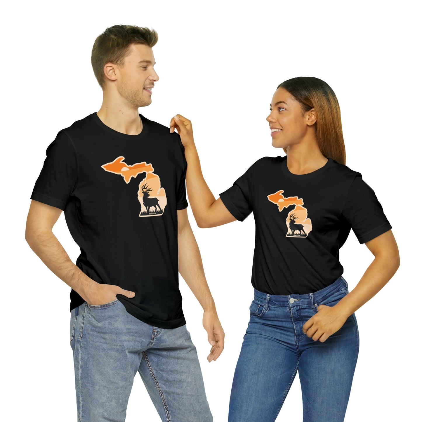 Michigan - Sunset Buck Front Tee