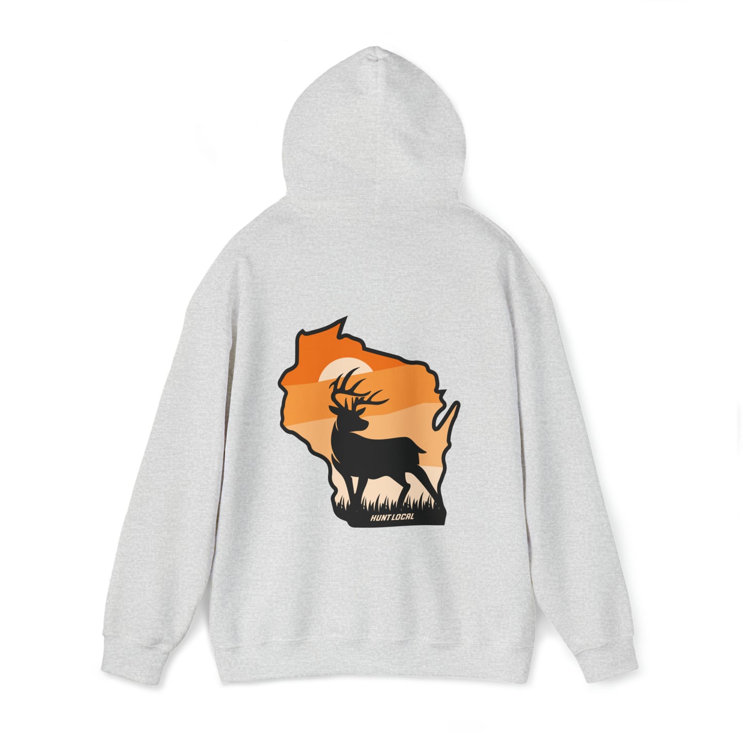 Wisconsin - Sunset Buck Hoodie (back)