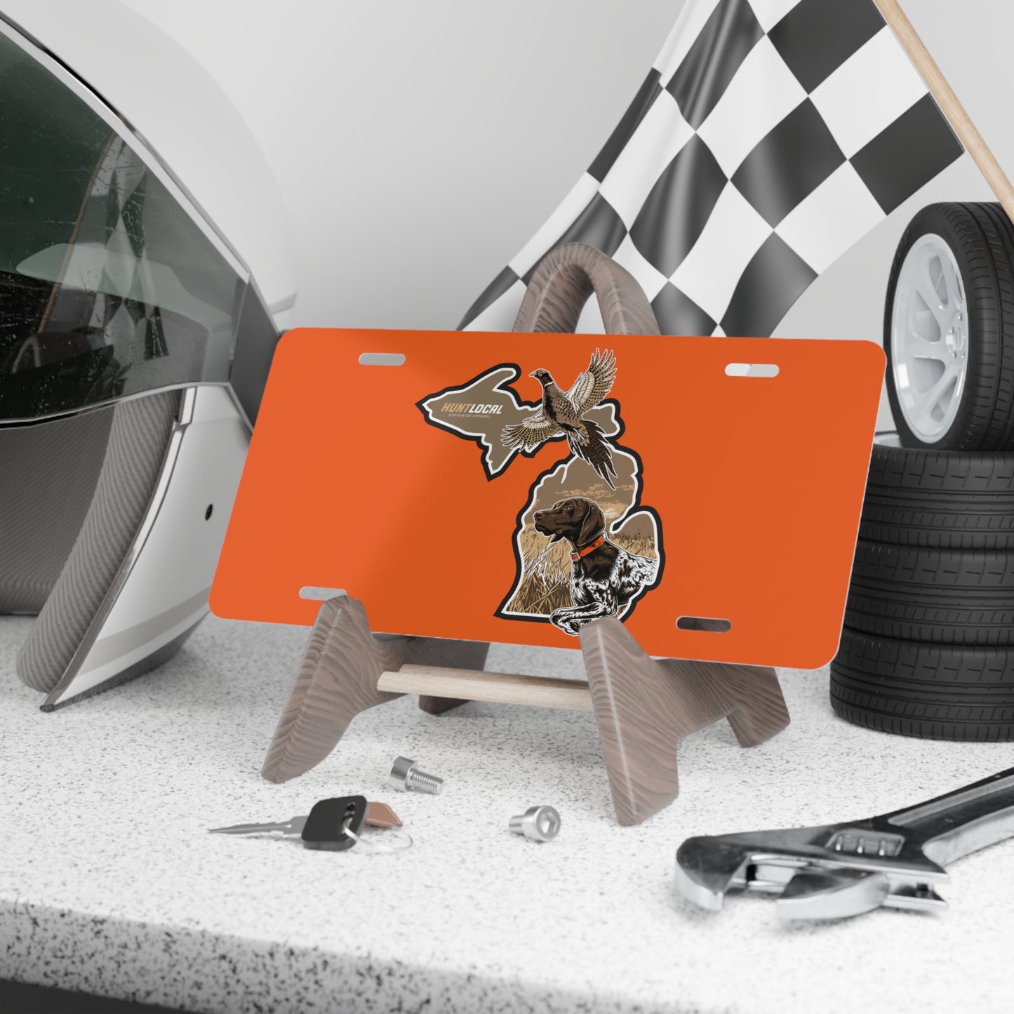 Michigan - Upland License Plate (orange)